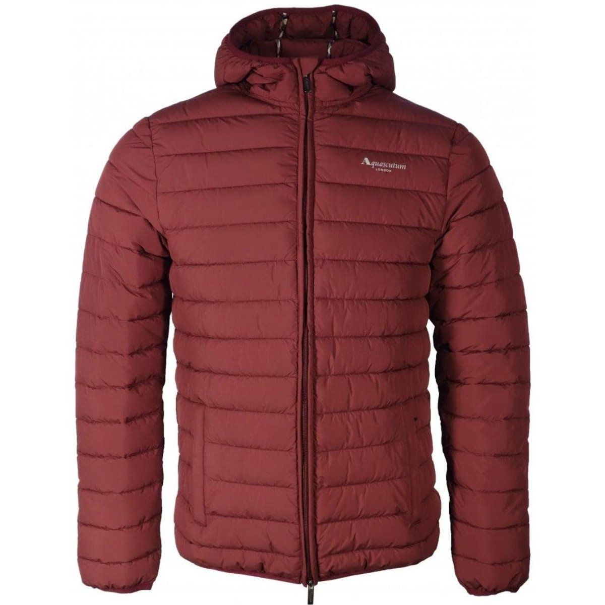 Aquascutum - Kapuzenjacke für Herren, Aktiv (Burgunderrot)