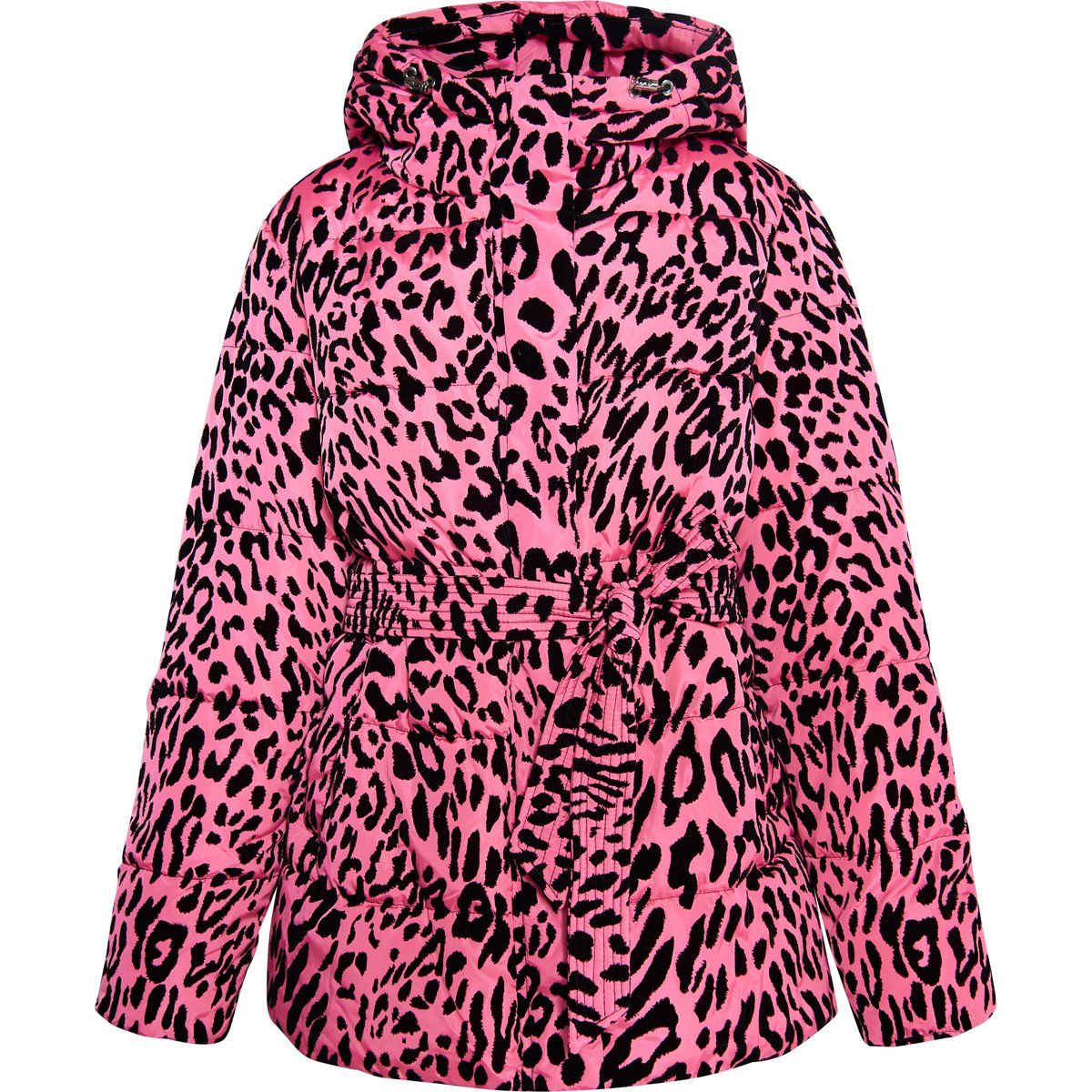 Faina Steppjacke mit Leo-Print Damen Rosa Löwe