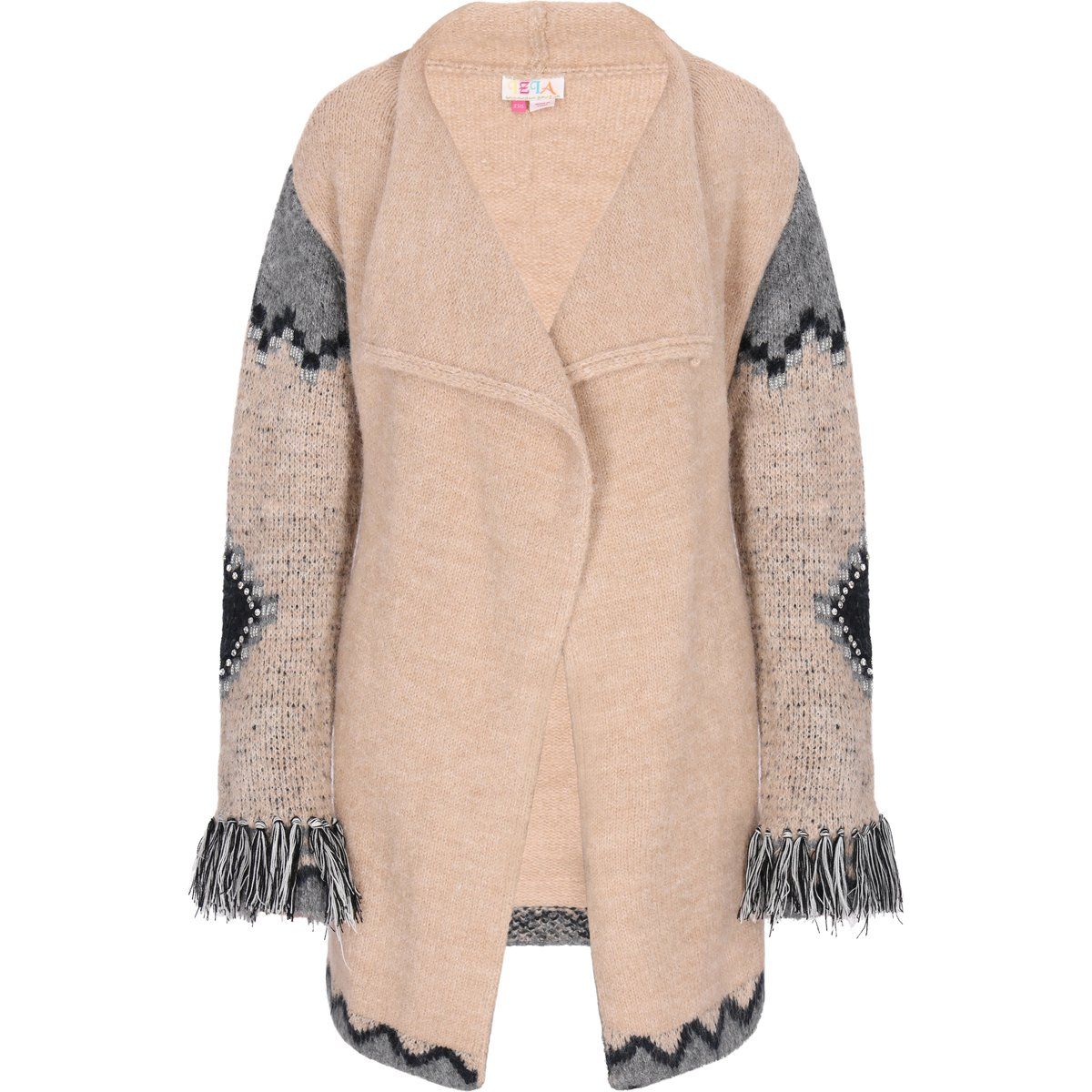 IZIA Strickjacke Damen Beige Mehrfarbig
