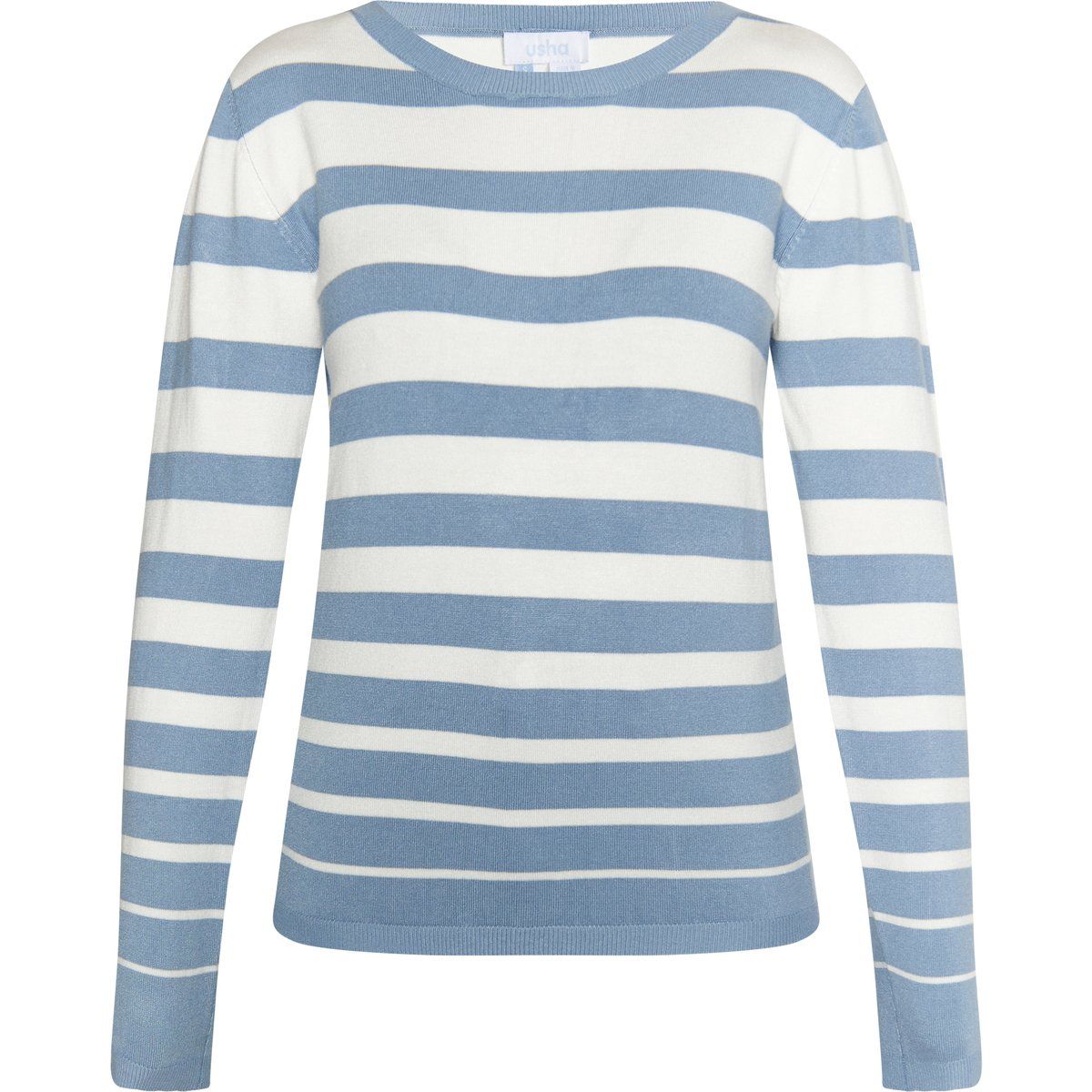 Gestreifter Langarm-Strickpullover
