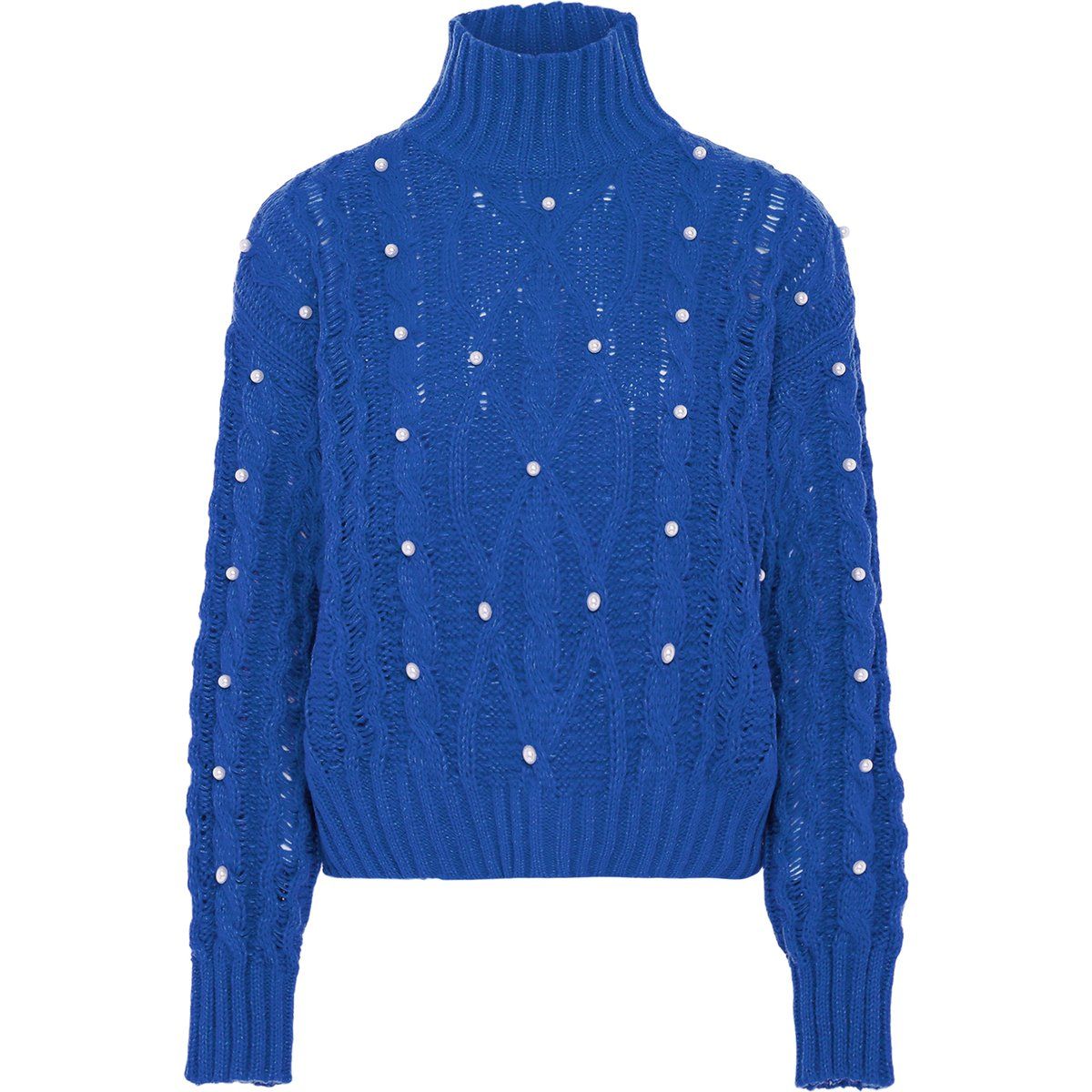 Faina Pullover mit Perlen Damen KÖNIGSBLAU