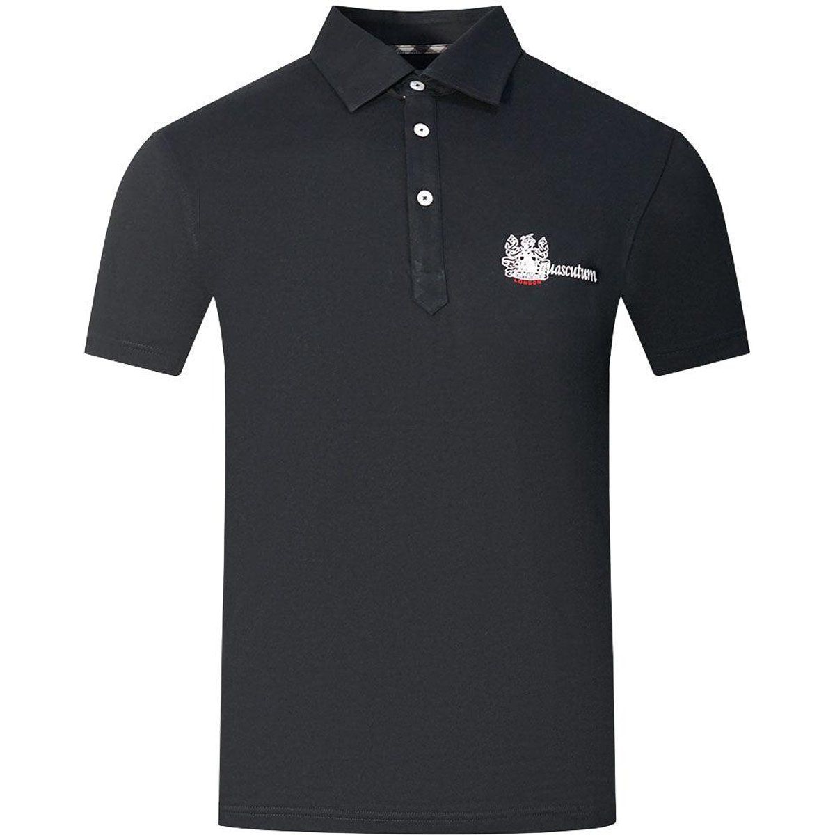 Aquascutum - "Aldis London" Poloshirt für Herren/Damen Unisex (Schwarz/Weiß)