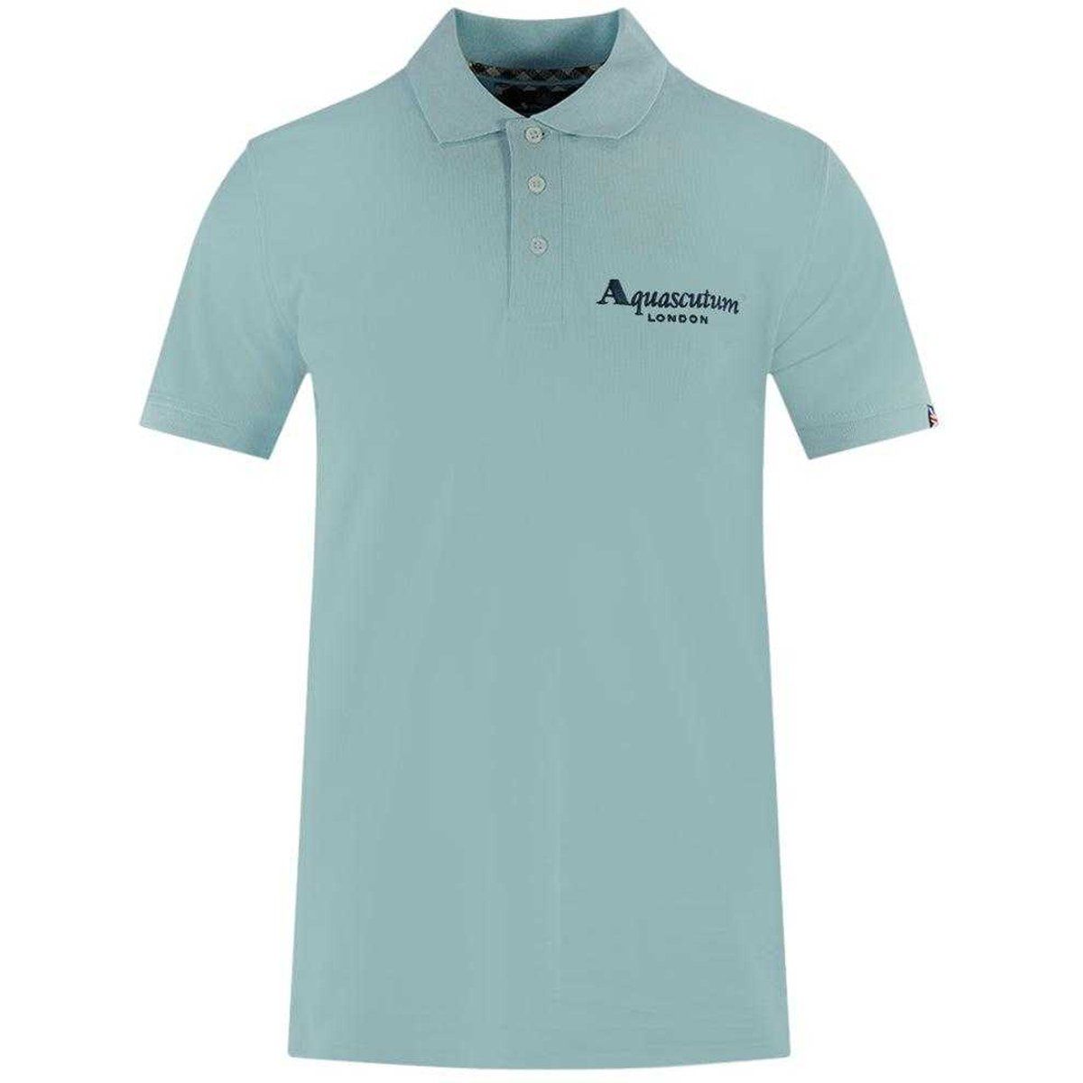 Aquascutum - "London Classic" Poloshirt für Herren/Damen Unisex (Hellblau)