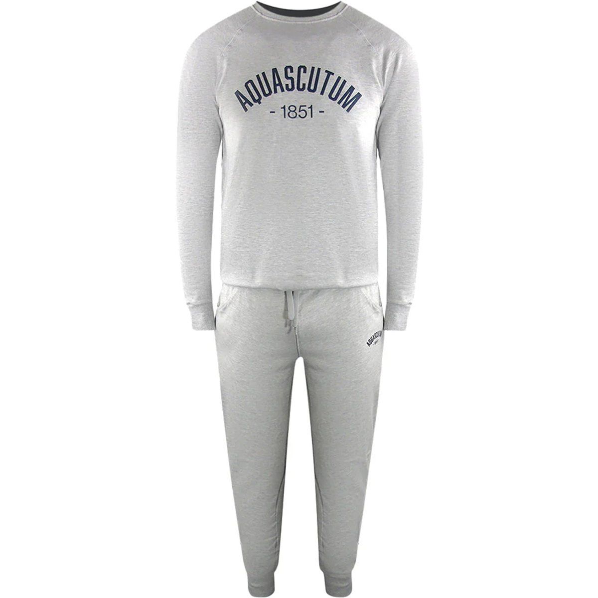 Aquascutum - "Old School" Trainingsanzug für Herren, Rundhalsausschnitt (Grau)