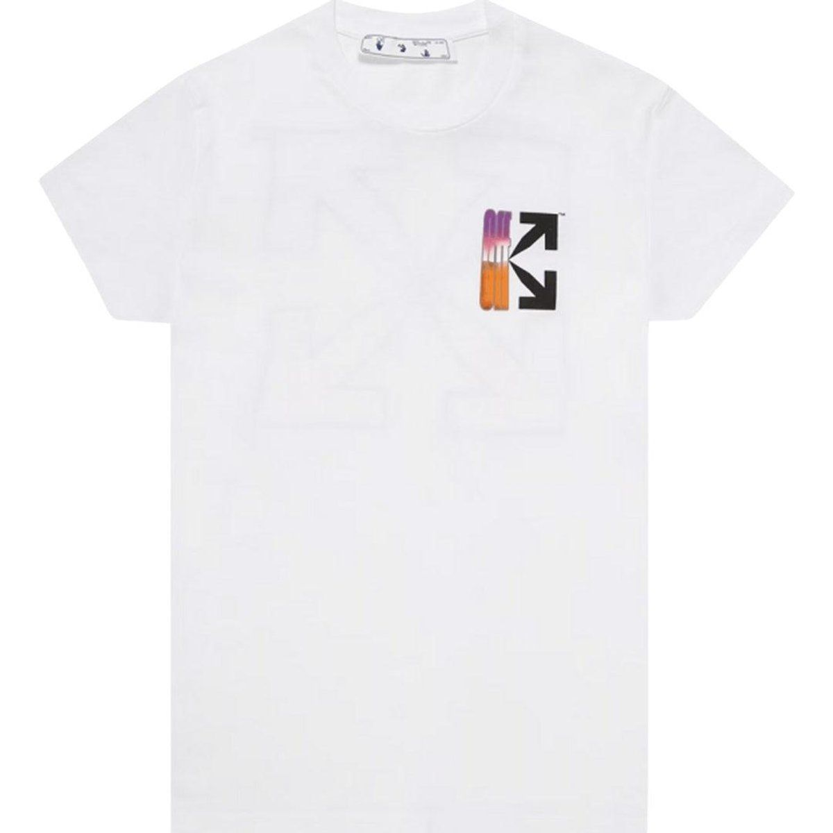 Off White - T-Shirt für Herren/Damen Unisex, Schmal (Weiß)