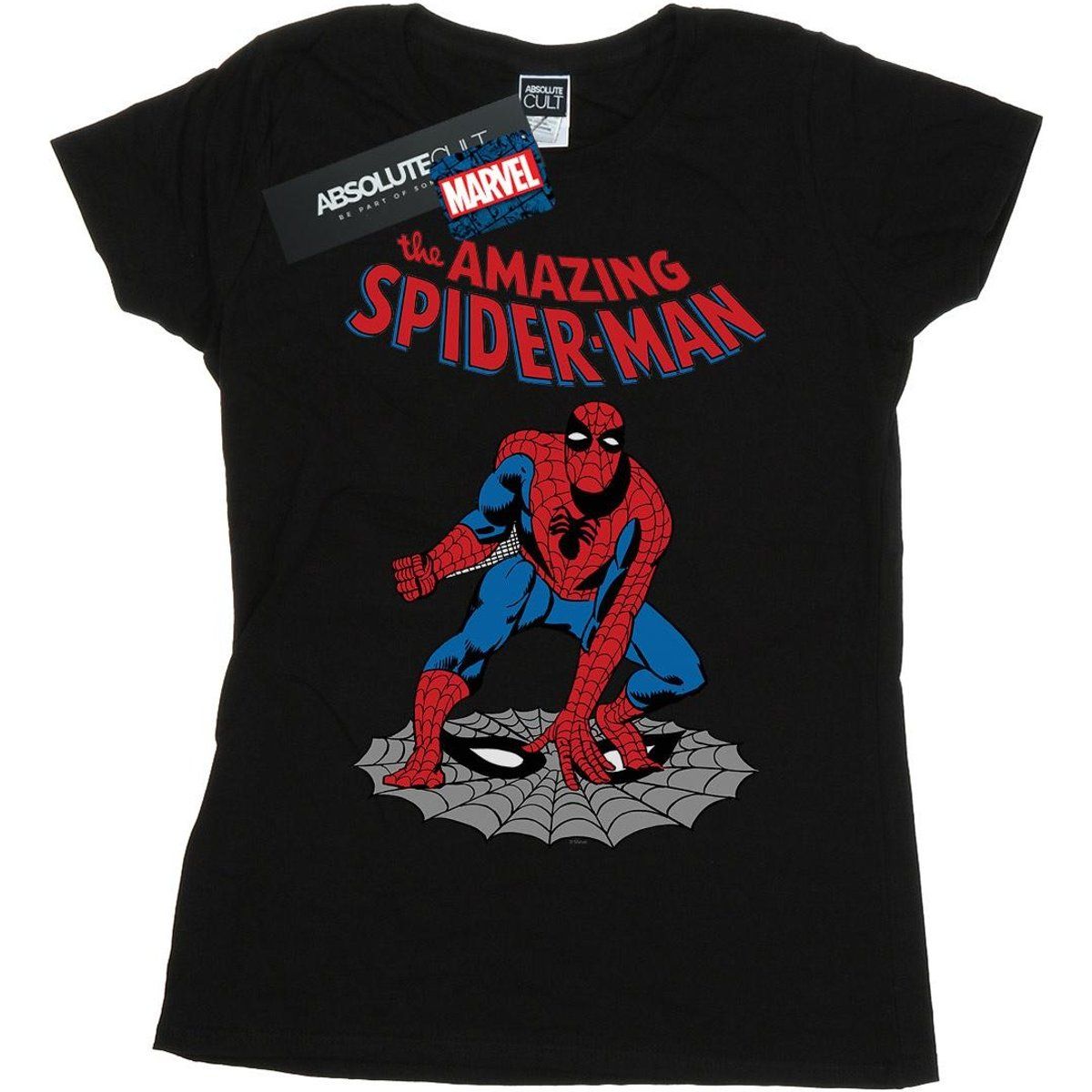 Spider-Man Comic Grafik T-Shirt für Damen