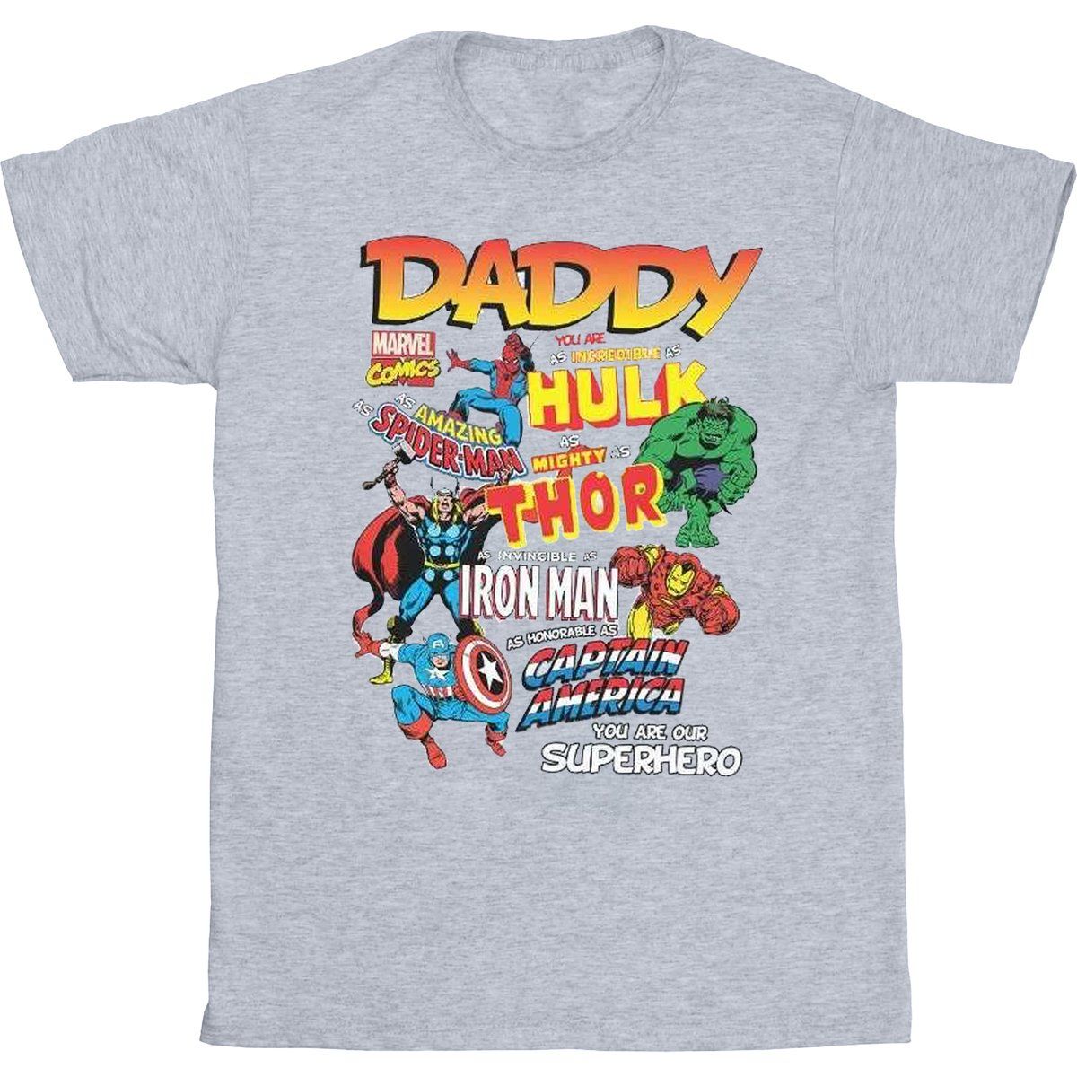 Marvel Daddy Superhero Grafik T-Shirt
