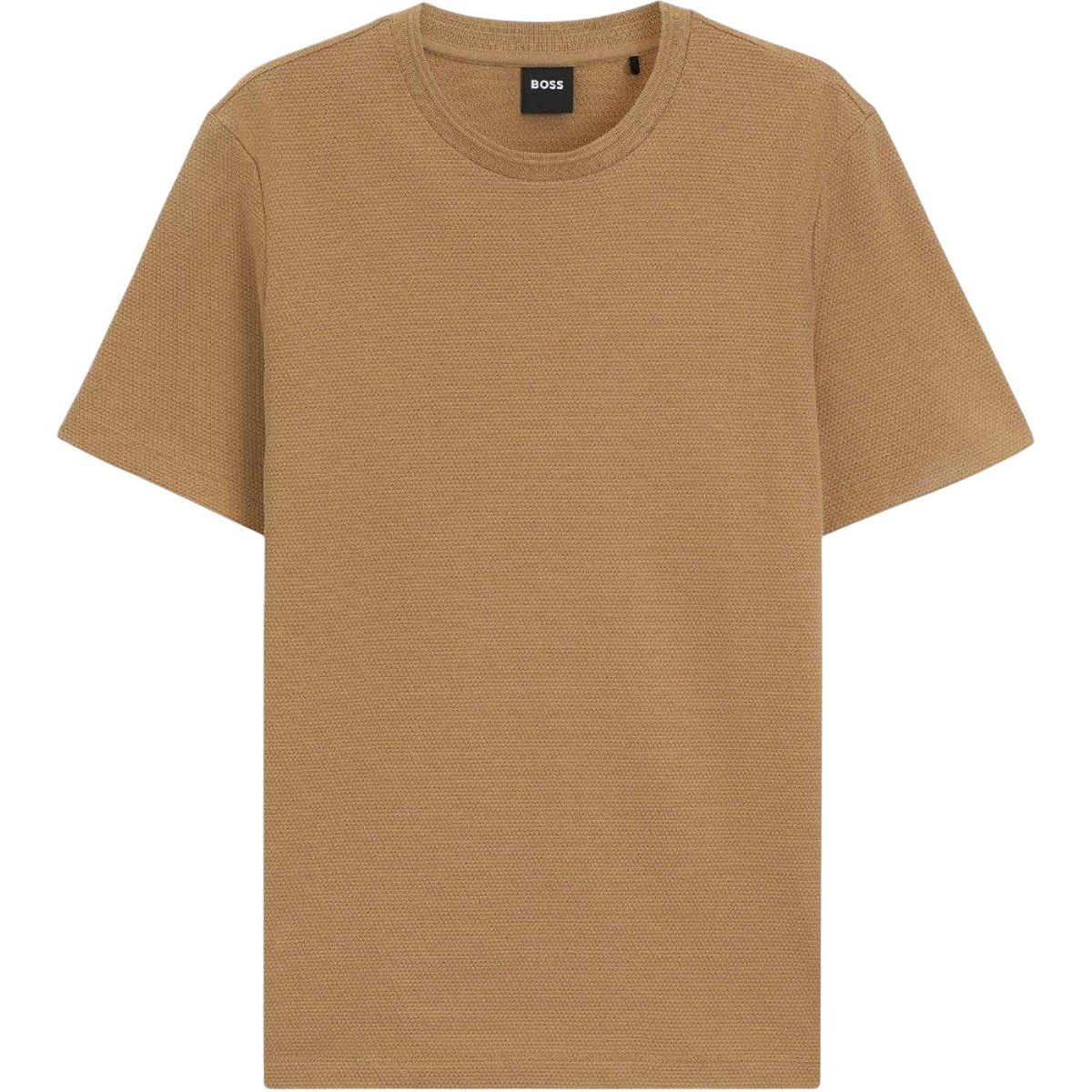 Texturiertes, regulär geschnittenes Kurzarm-T-Shirt