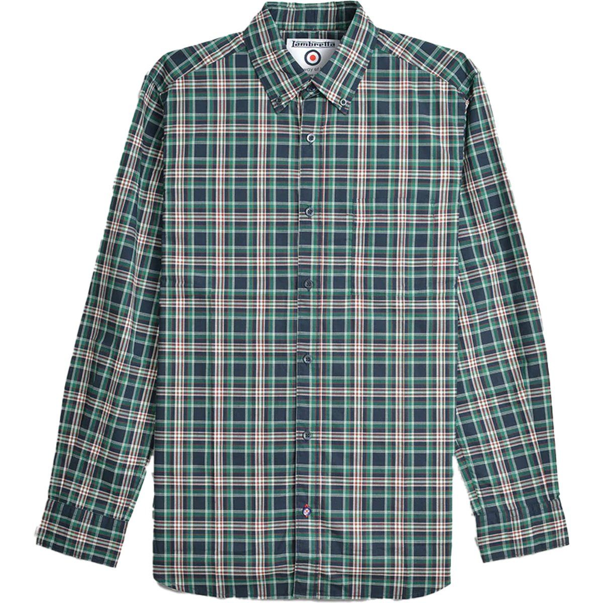 Klassisches kariertes Button-Down Hemd
