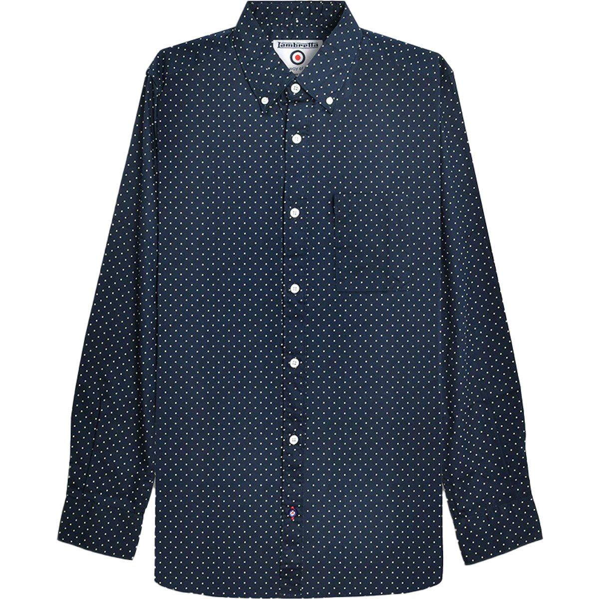 Lambretta - Hemd für Herren, Langärmlig (Dunkel-Marineblau)