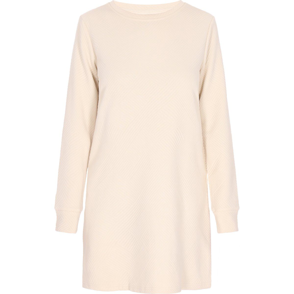 Mini-Kleid mit Textur und langen Ärmeln