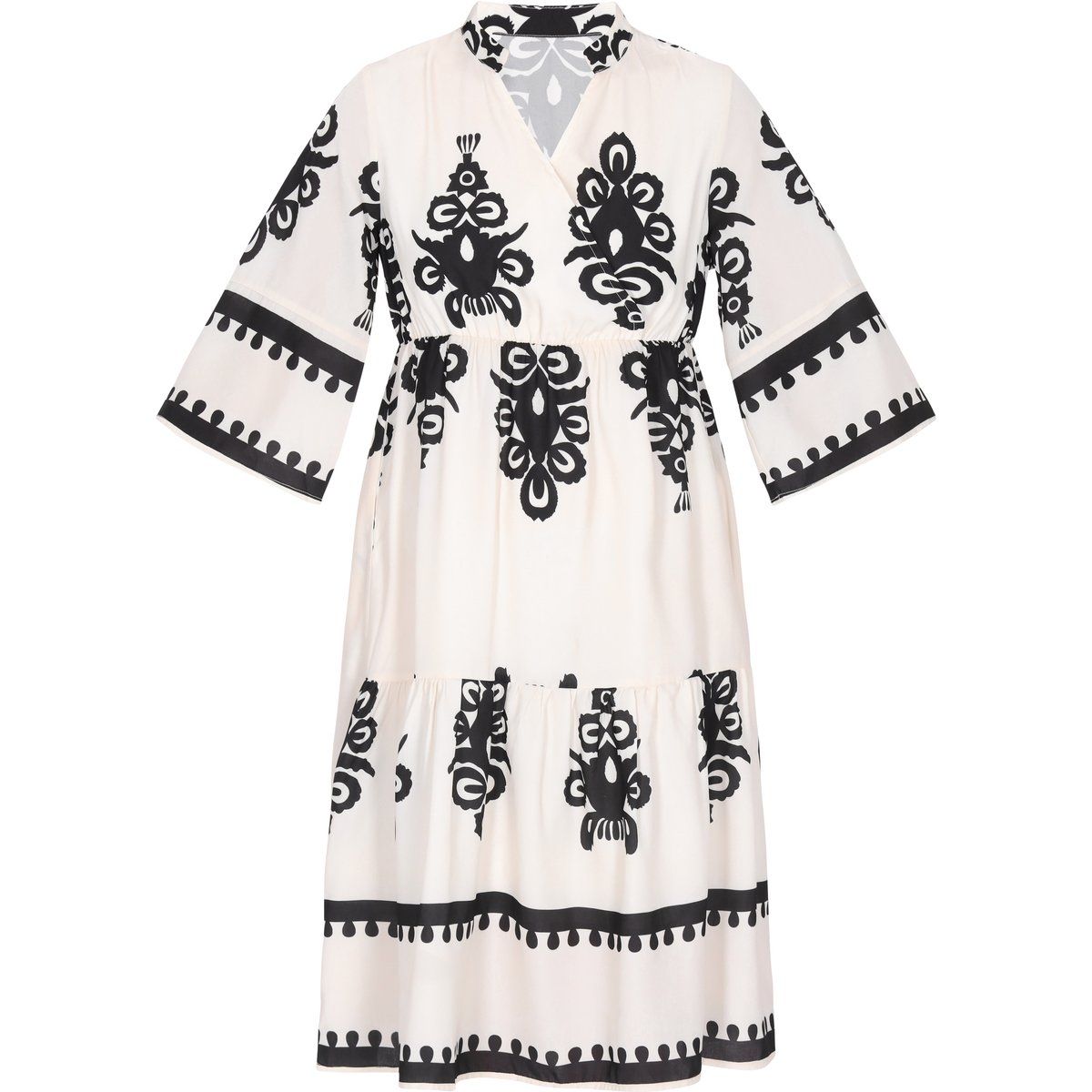 Faina Kleid Frauen beige,schwarz