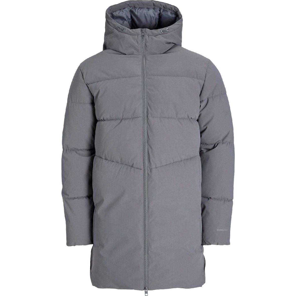 Herren Steppjacke mit Kapuze, lang