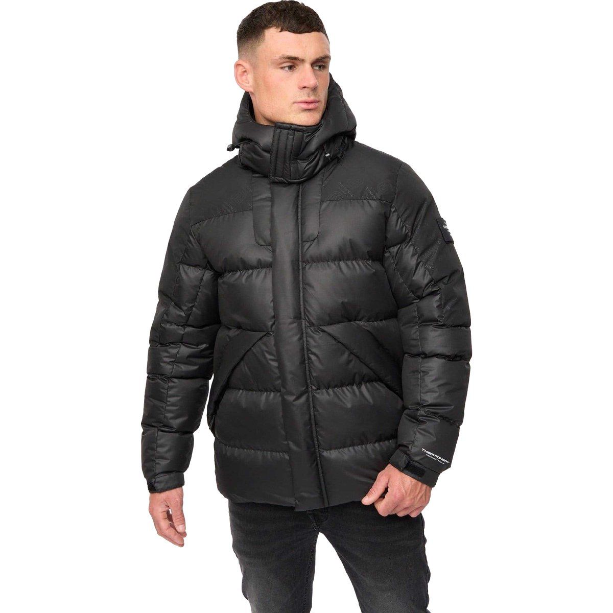 Isolierte Pufferjacke mit Kapuze für Herren