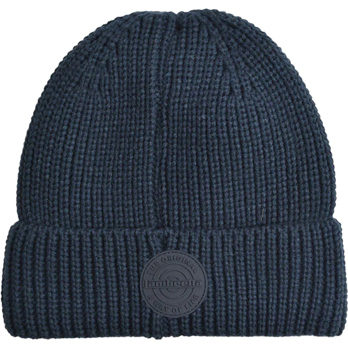 Klassische Strickmütze mit Logo-Patch