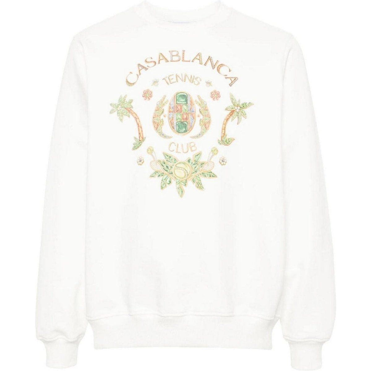 Weißes Sweatshirt mit Tennis Club Grafik