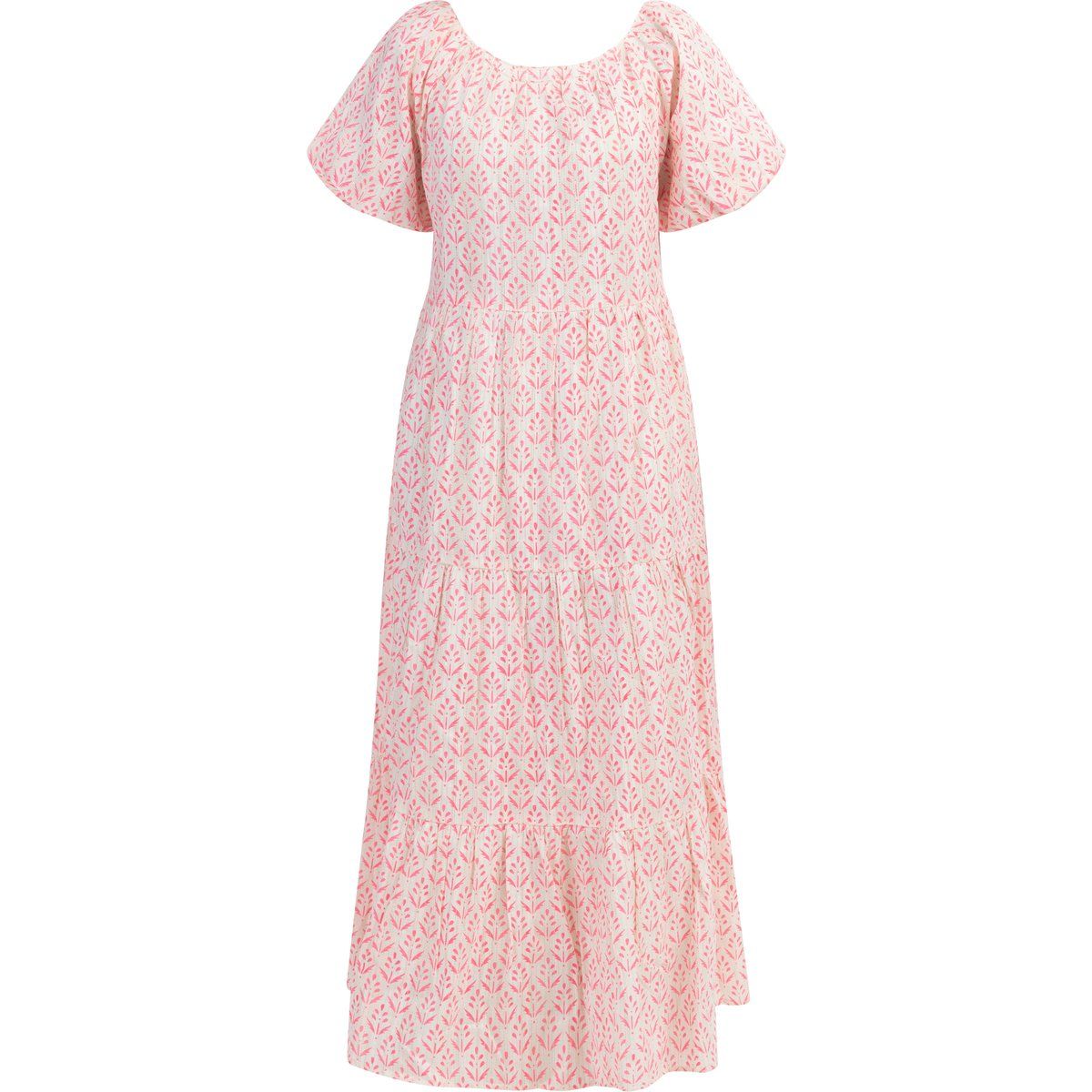 Maxikleid mit Blumenmuster und Stufen