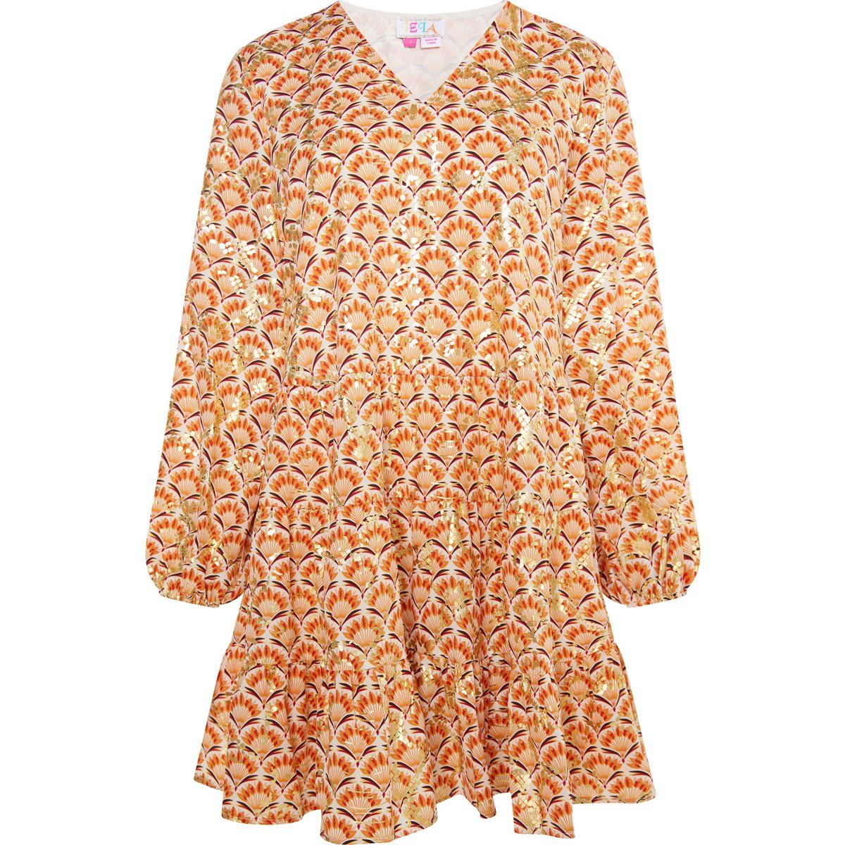 Fließendes Mini-Kleid mit Blumendruck