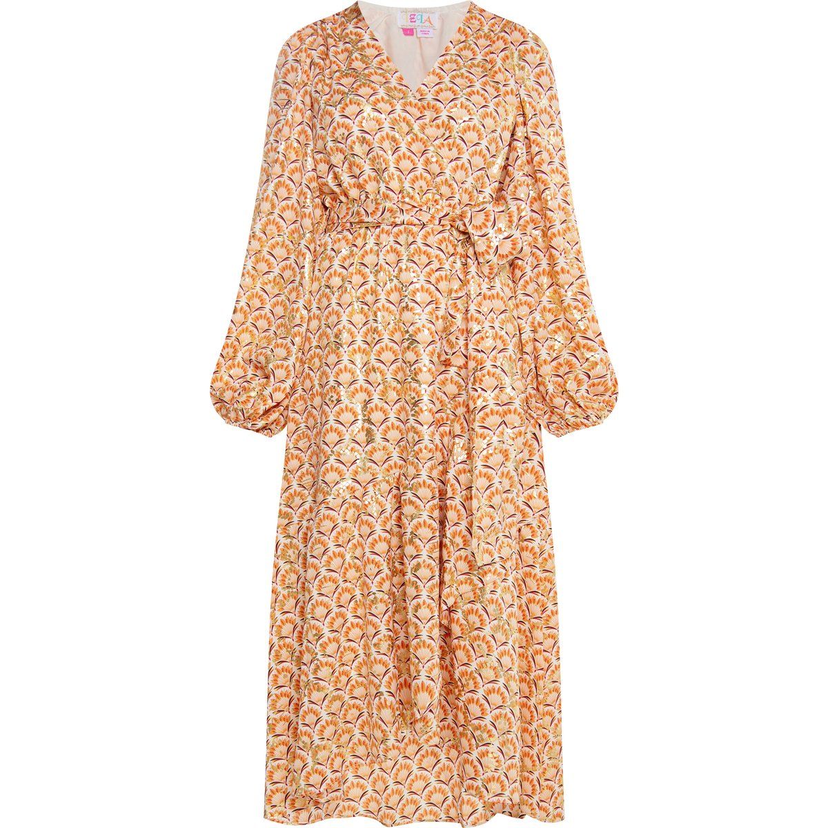 IZIA Maxikleid mit Print Damen Wollweiß Mehrfarbig