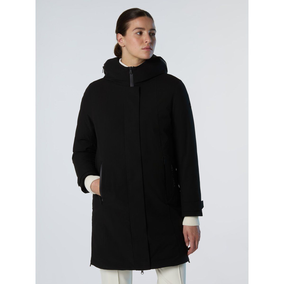 Recycelter 3-Lagen Parka Mantel mit Kapuze