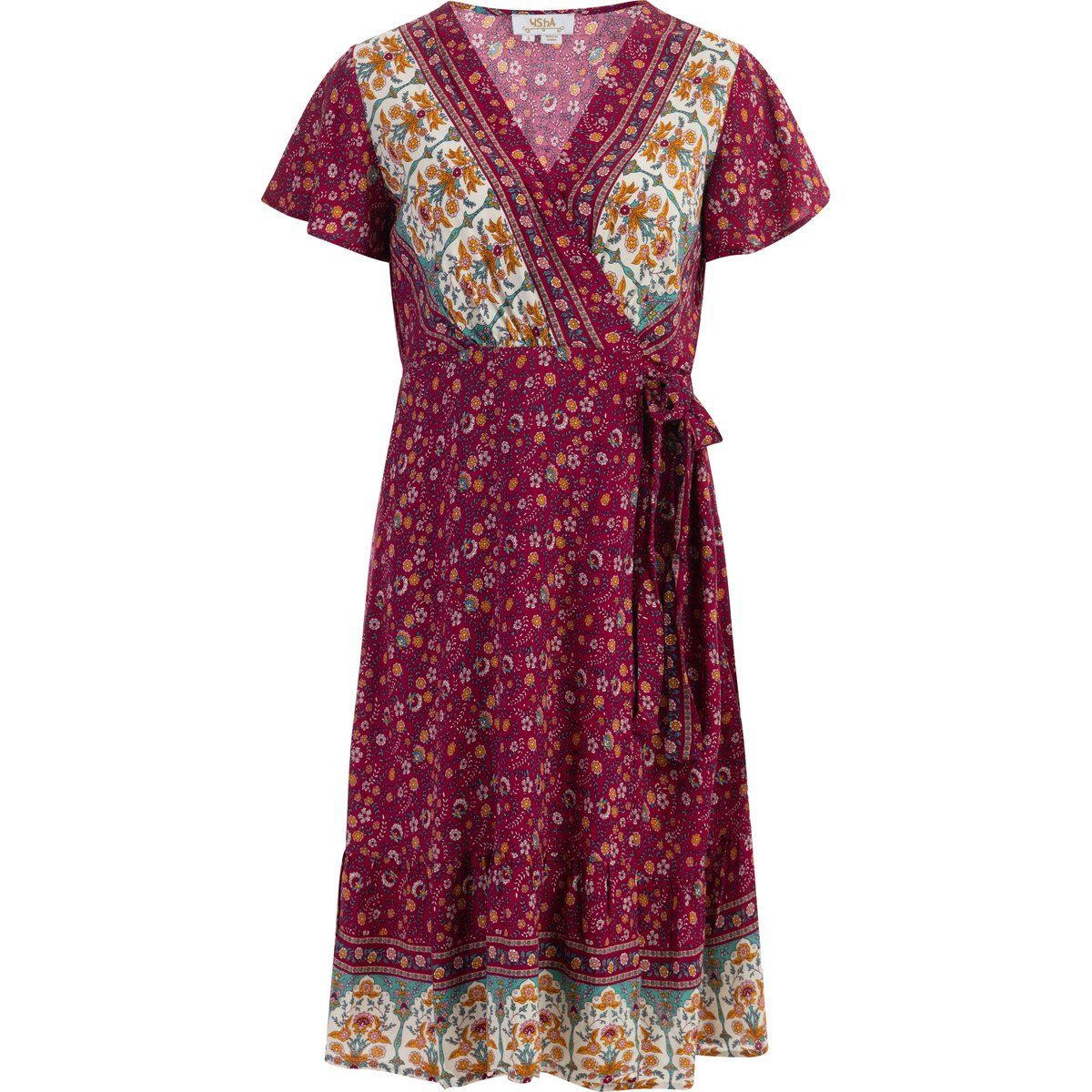 usha Sommerkleid Damen Beere Pink Mehrfarbig