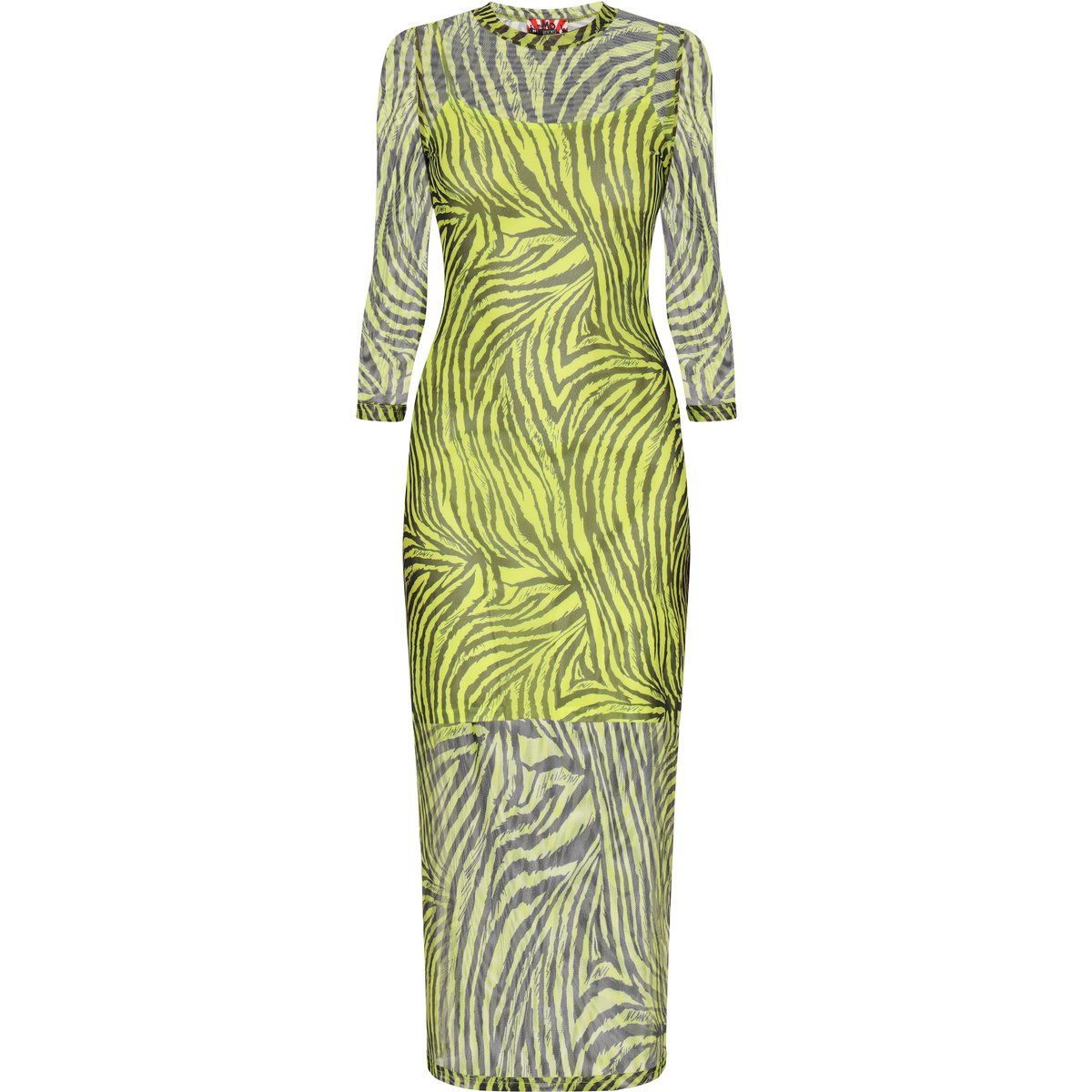 Mymo Kleid Frauen schwarz gelb