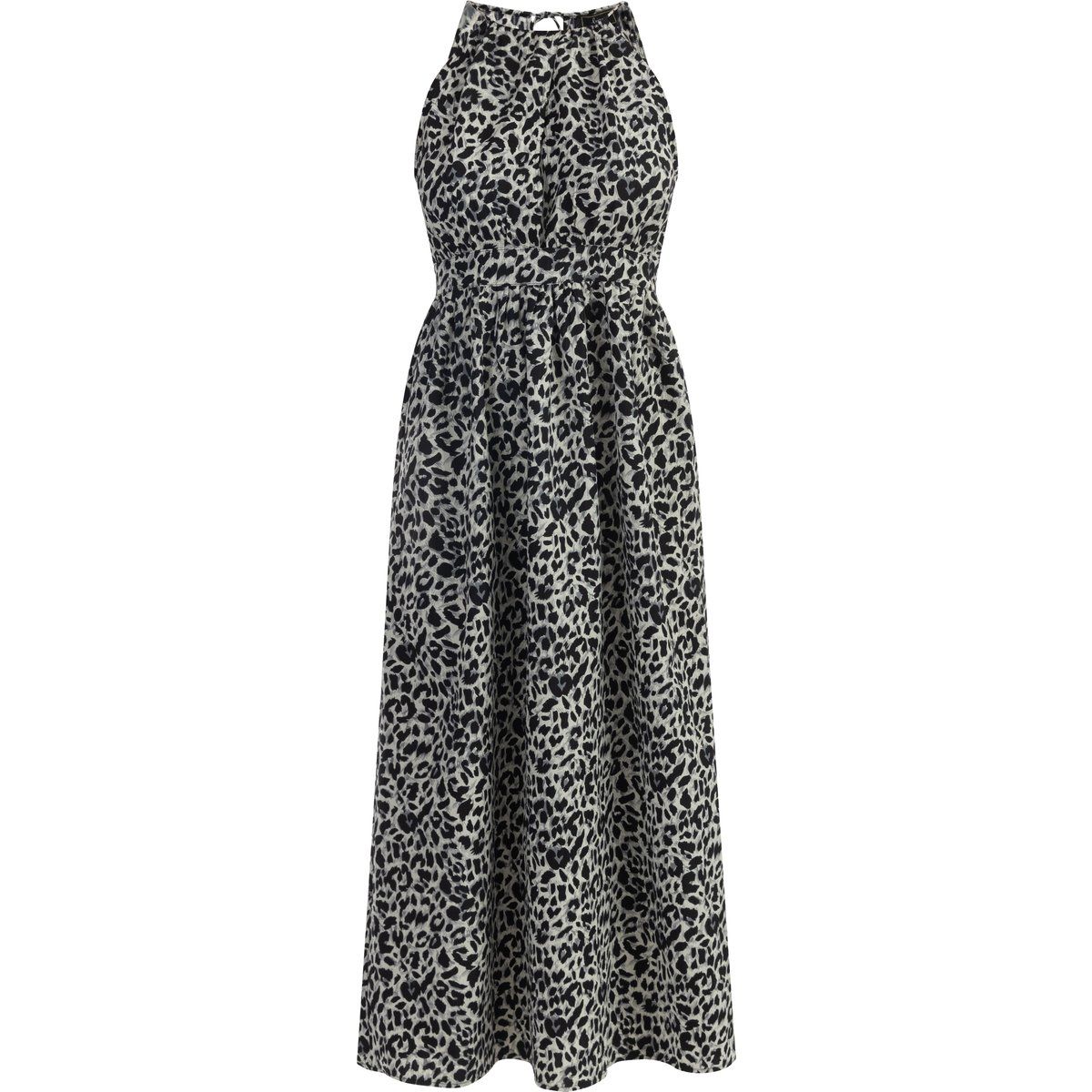 Faina Maxikleid mit Leoprint Damen Grau Leo