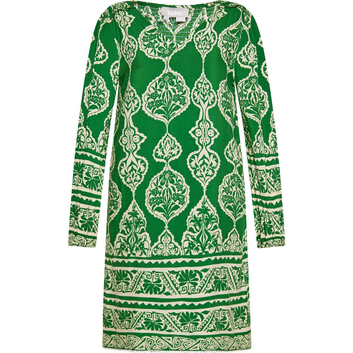 Midikleid mit symmetrischem Botanik-Print