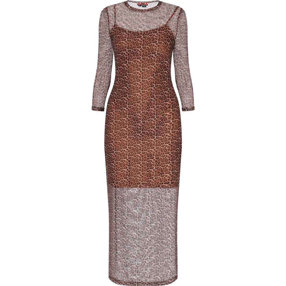Mymo Kleid Frauen braun schwarz