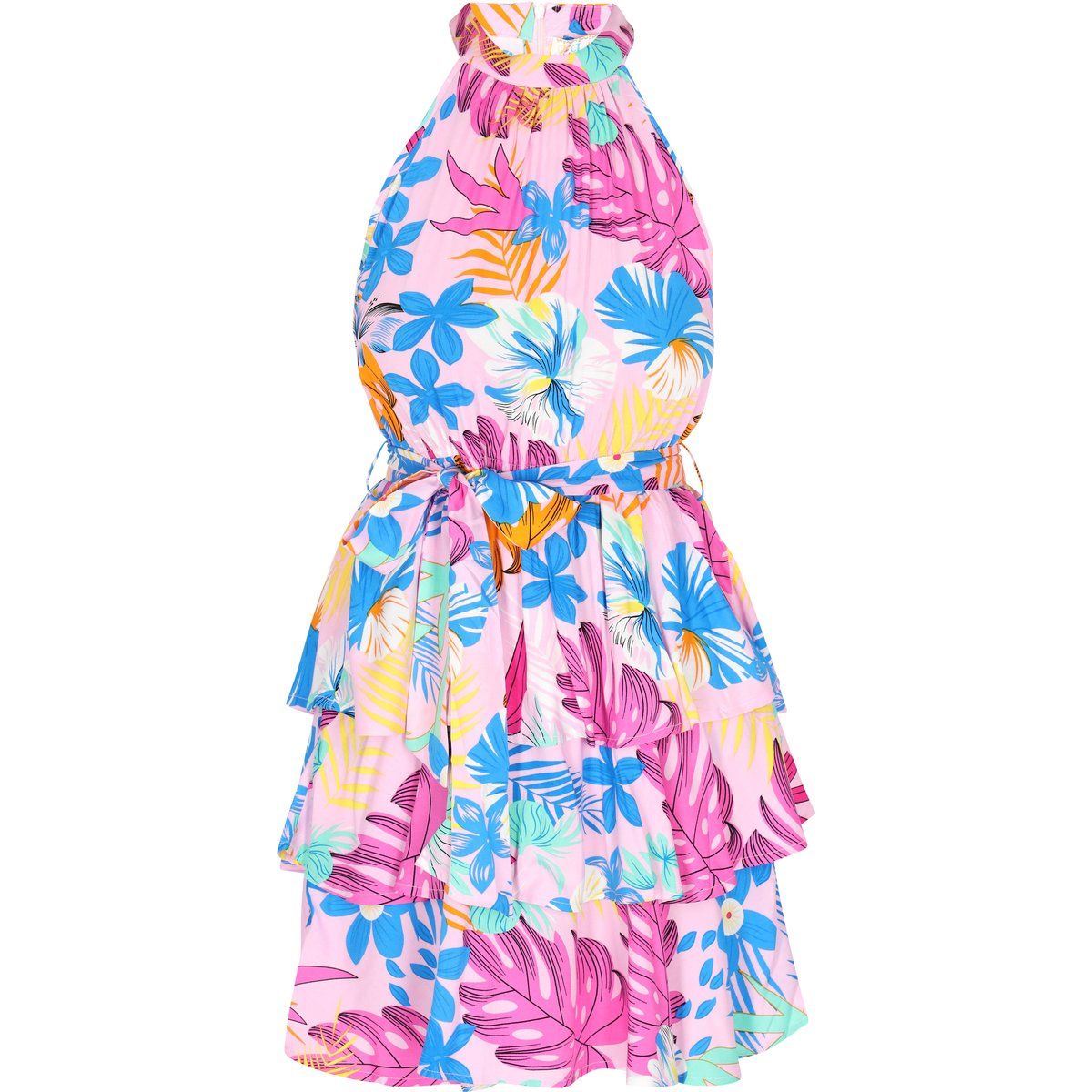 IZIA Kleid Frauen hellrosa mehrfarbig