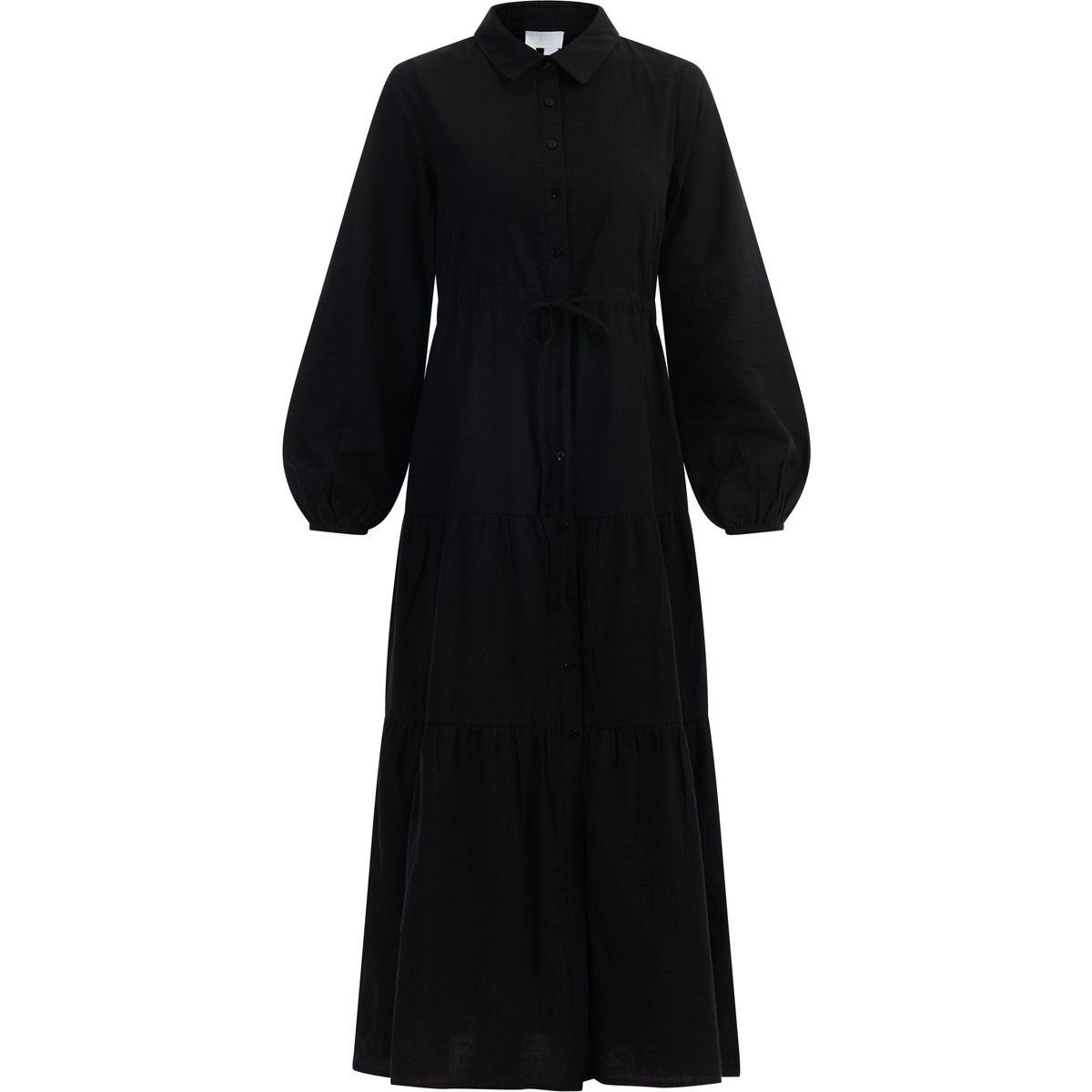 usha Maxikleid aus Baumwolle Damen schwarz
