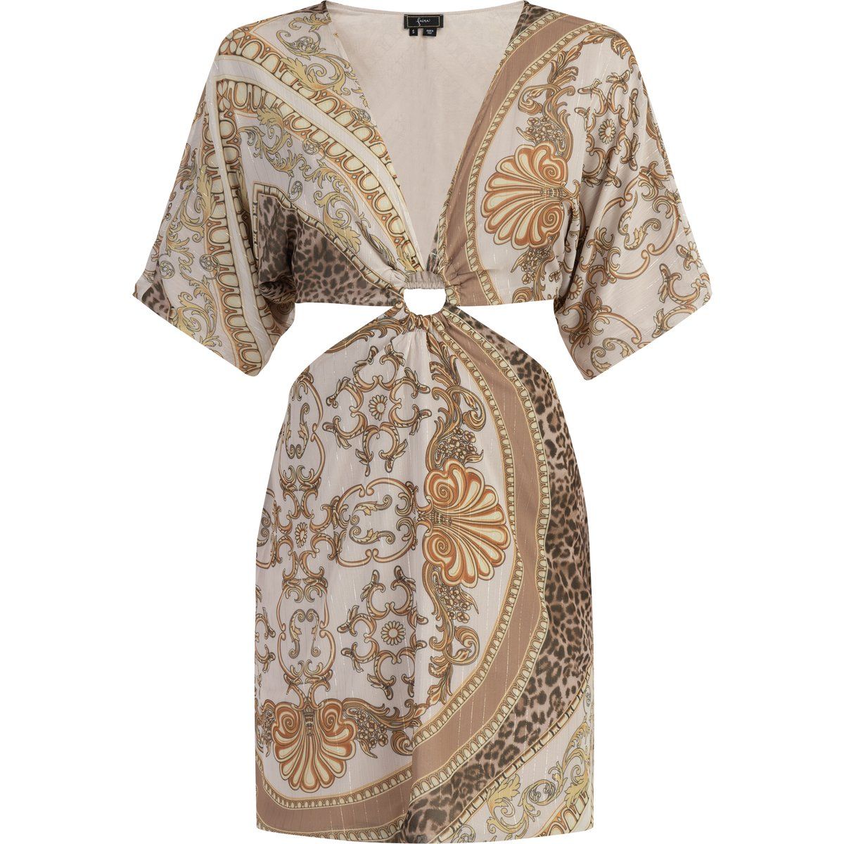 Faina Minikleid mit Cut-outs Damen weiss