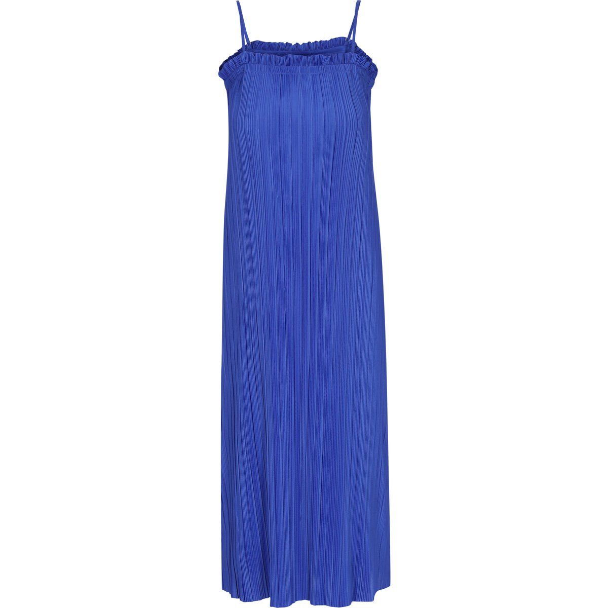 Plissee Maxikleid mit dünnen Trägern