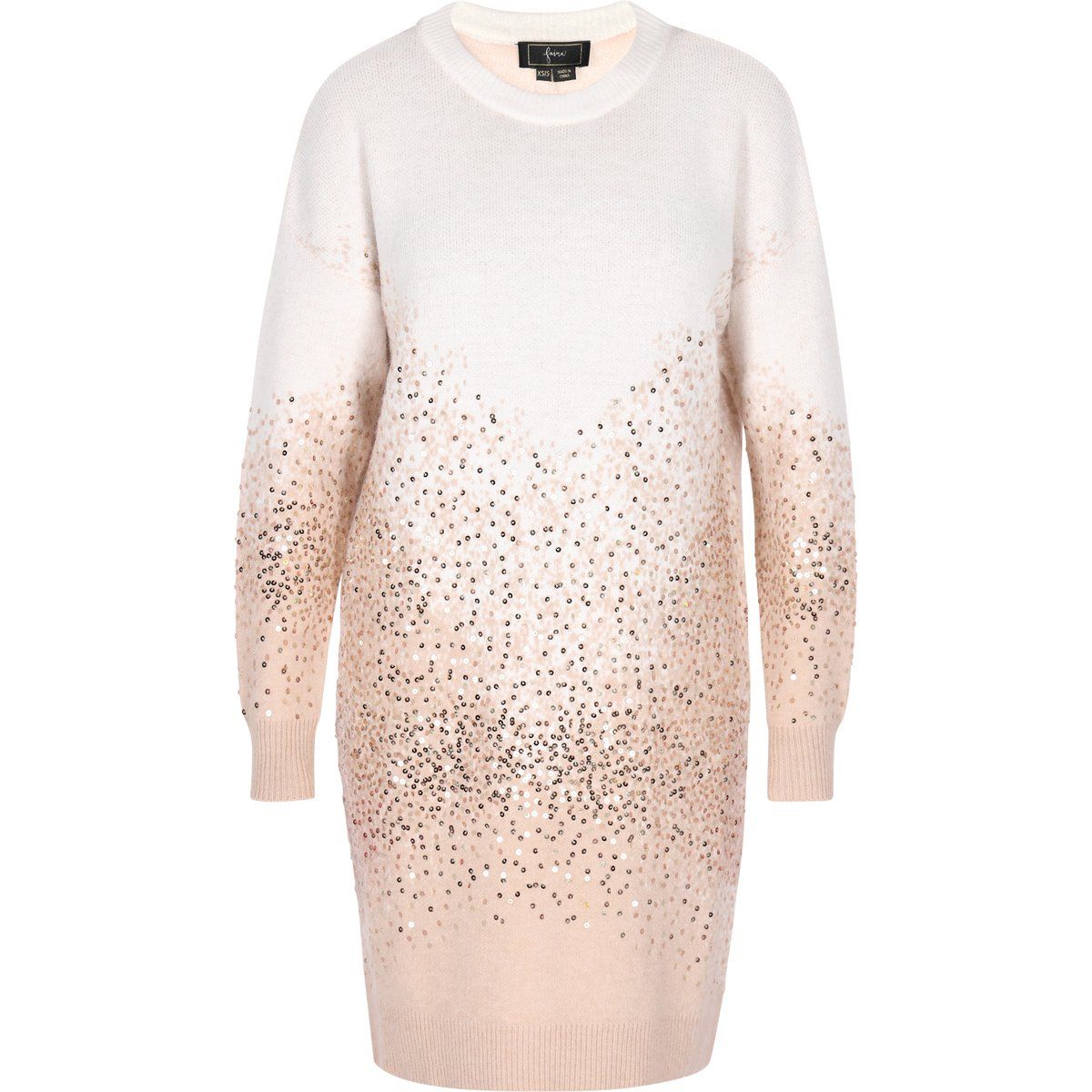 Faina Kleid Damen Wollweiss Beige