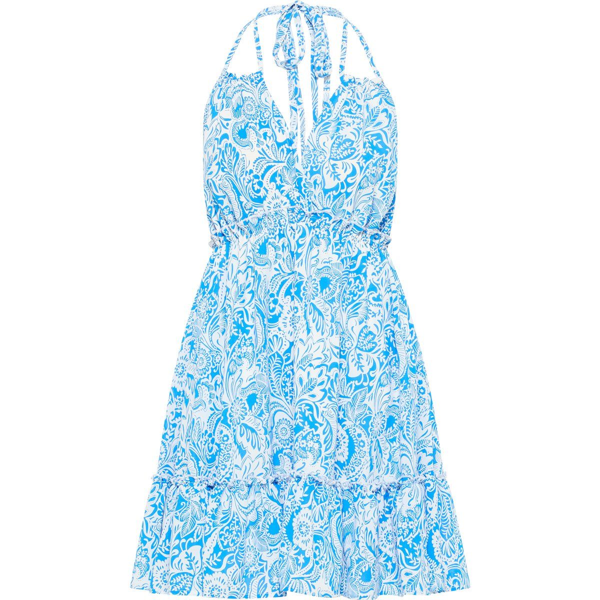 IZIA Sommerkleid Damen blau weiss