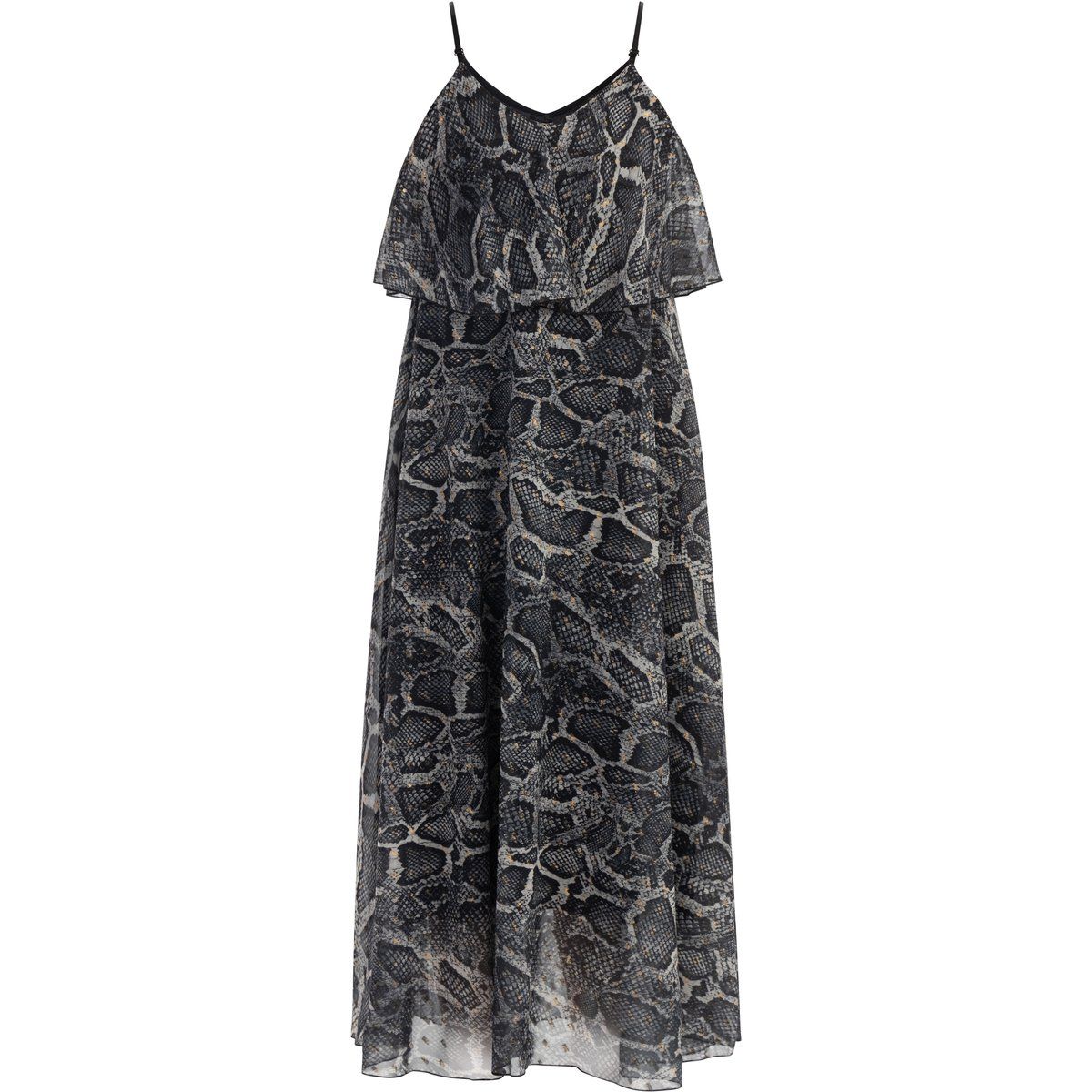 Faina Maxikleid mit Schlangen-Print Damen schwarz schlange