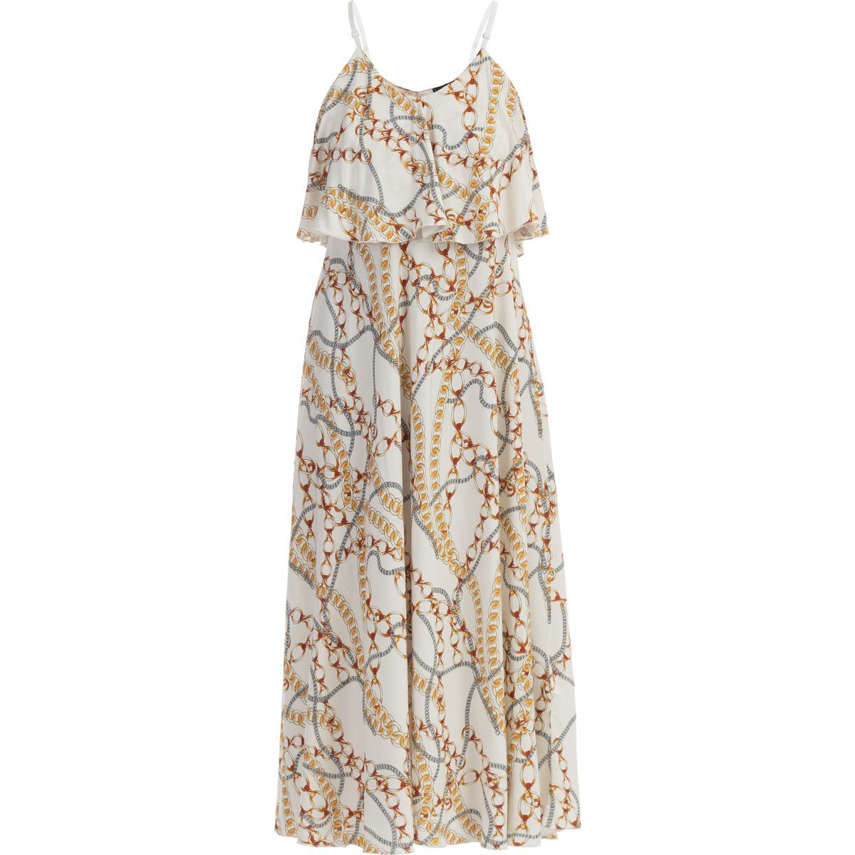 Faina Maxikleid mit Allover-Print Damen weiss