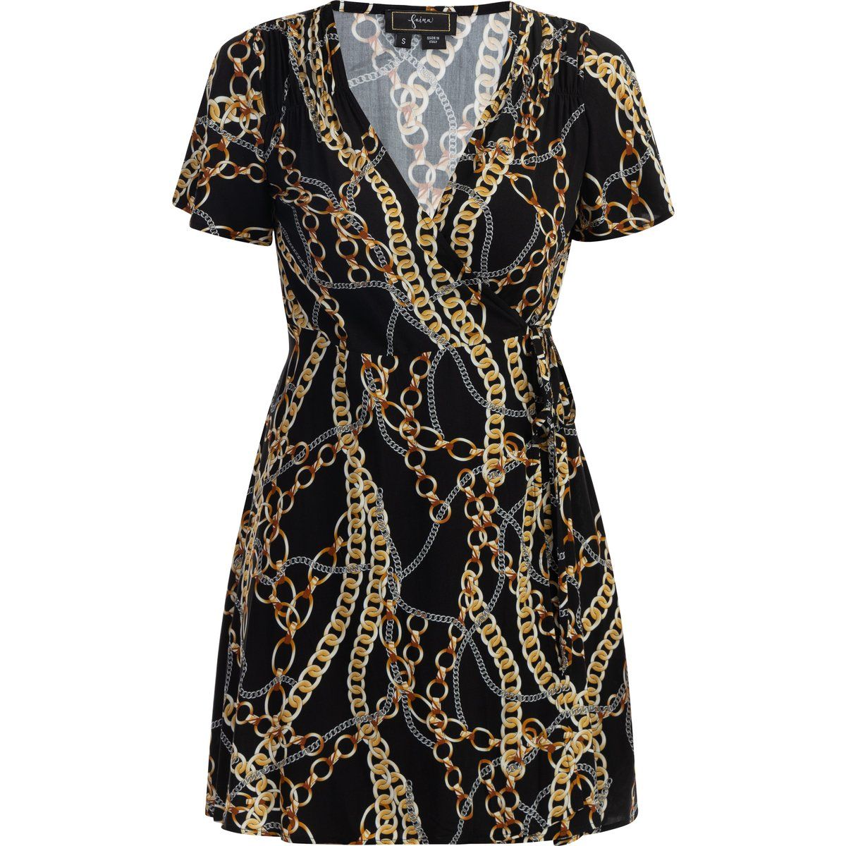 Faina Minikleid mit Allover-Print Damen schwarz