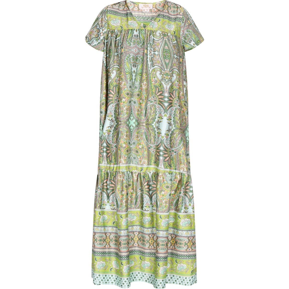 Bedrucktes Viskose-Sommer-Midikleid