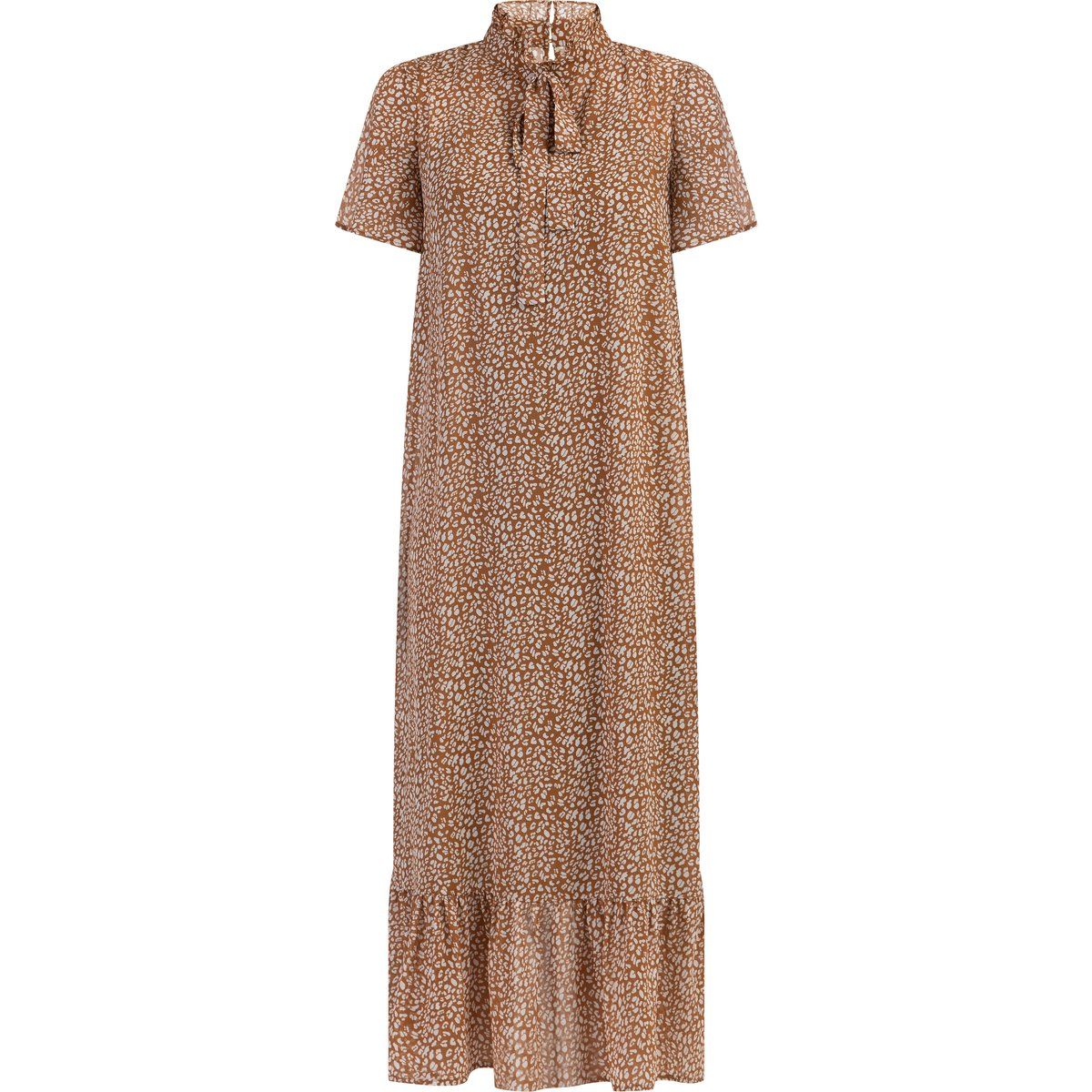 Faina Midikleid aus Chiffon Damen Kamel Weiss