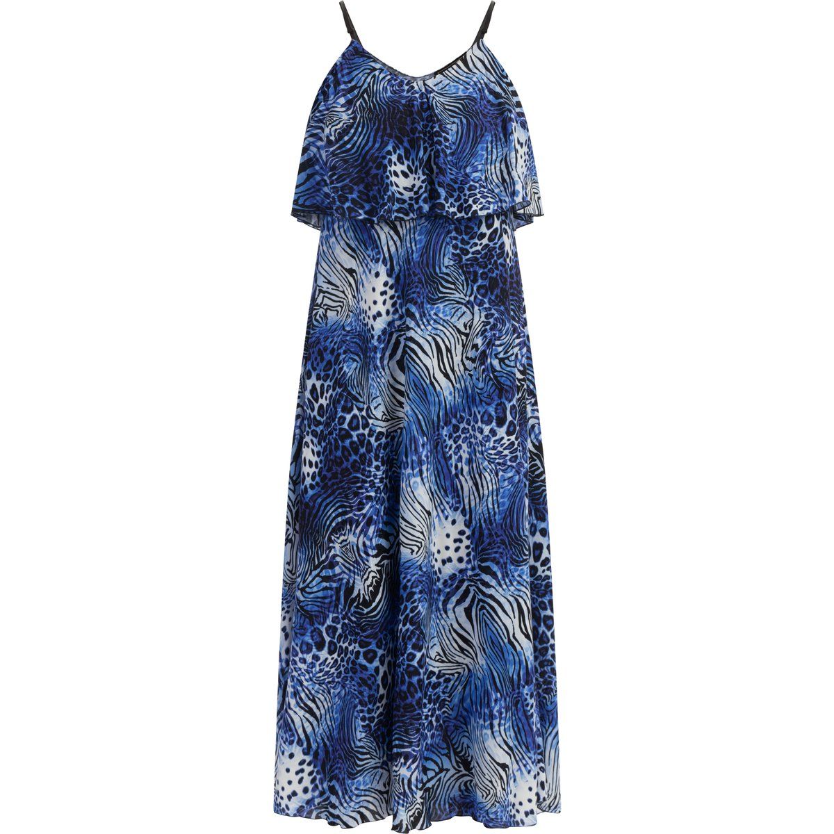 Faina Maxikleid mit Animal-Print Damen KÖNIGSBLAU