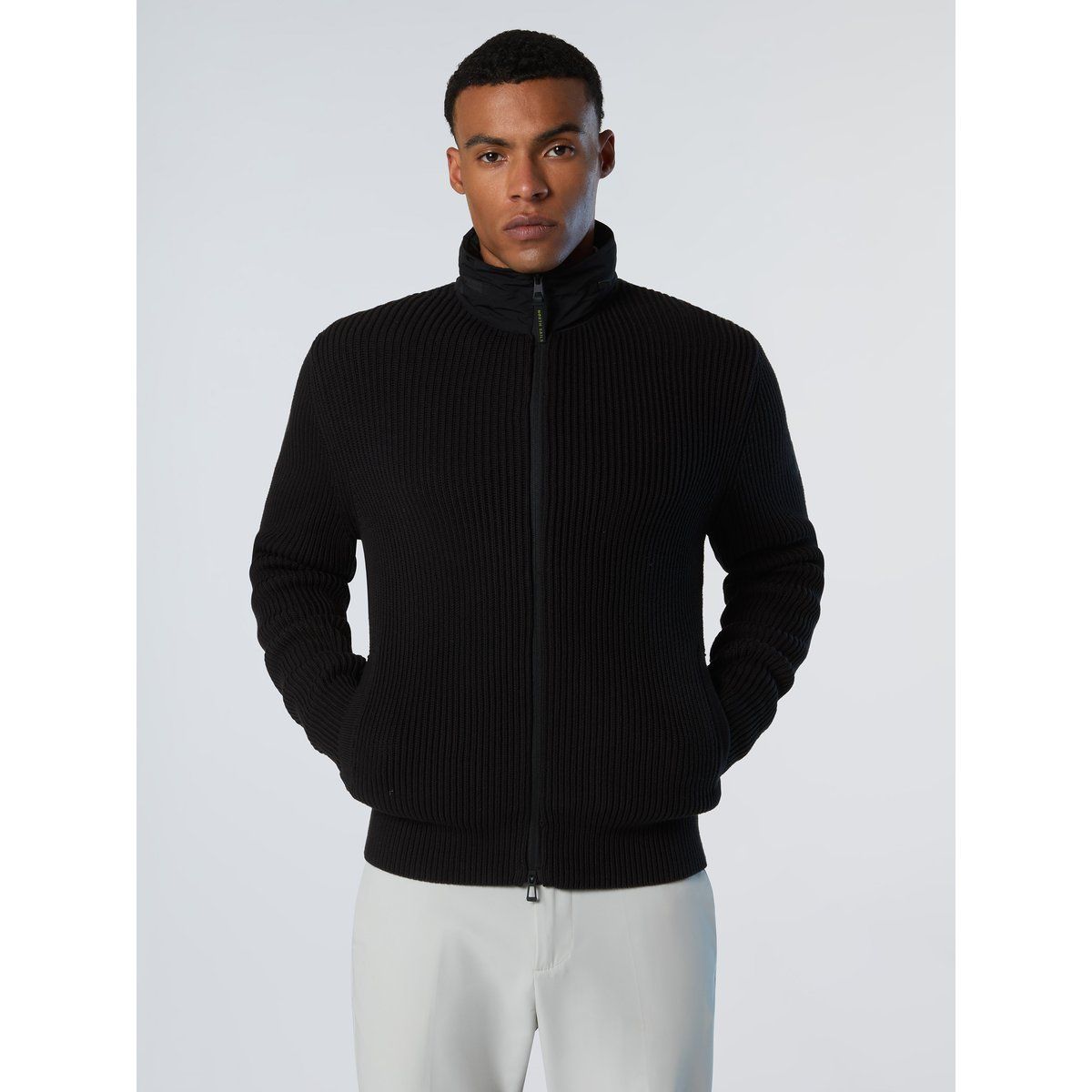 Herren Strickjacke mit durchgehendem Reißverschluss