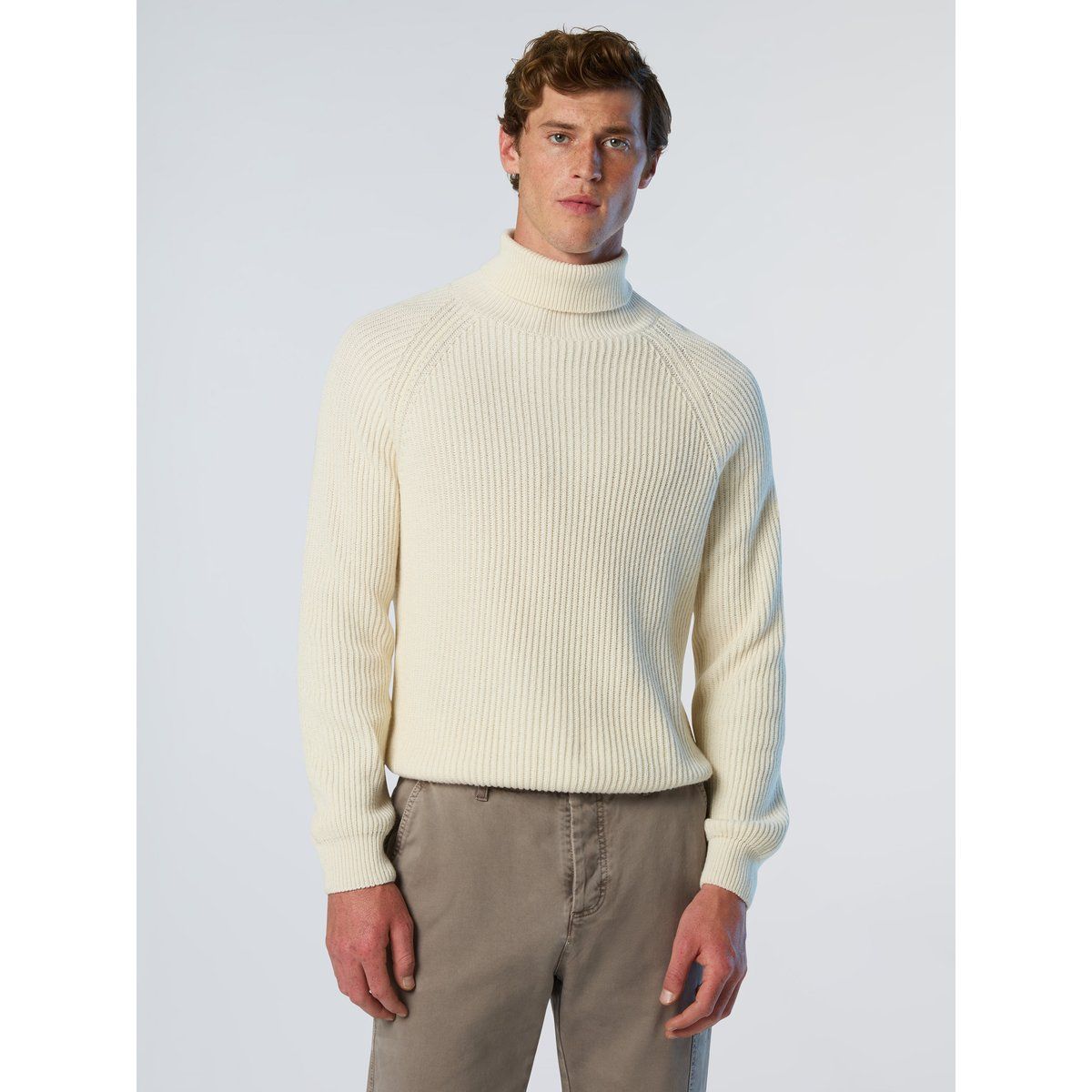 Gerippter Rollkragenpullover