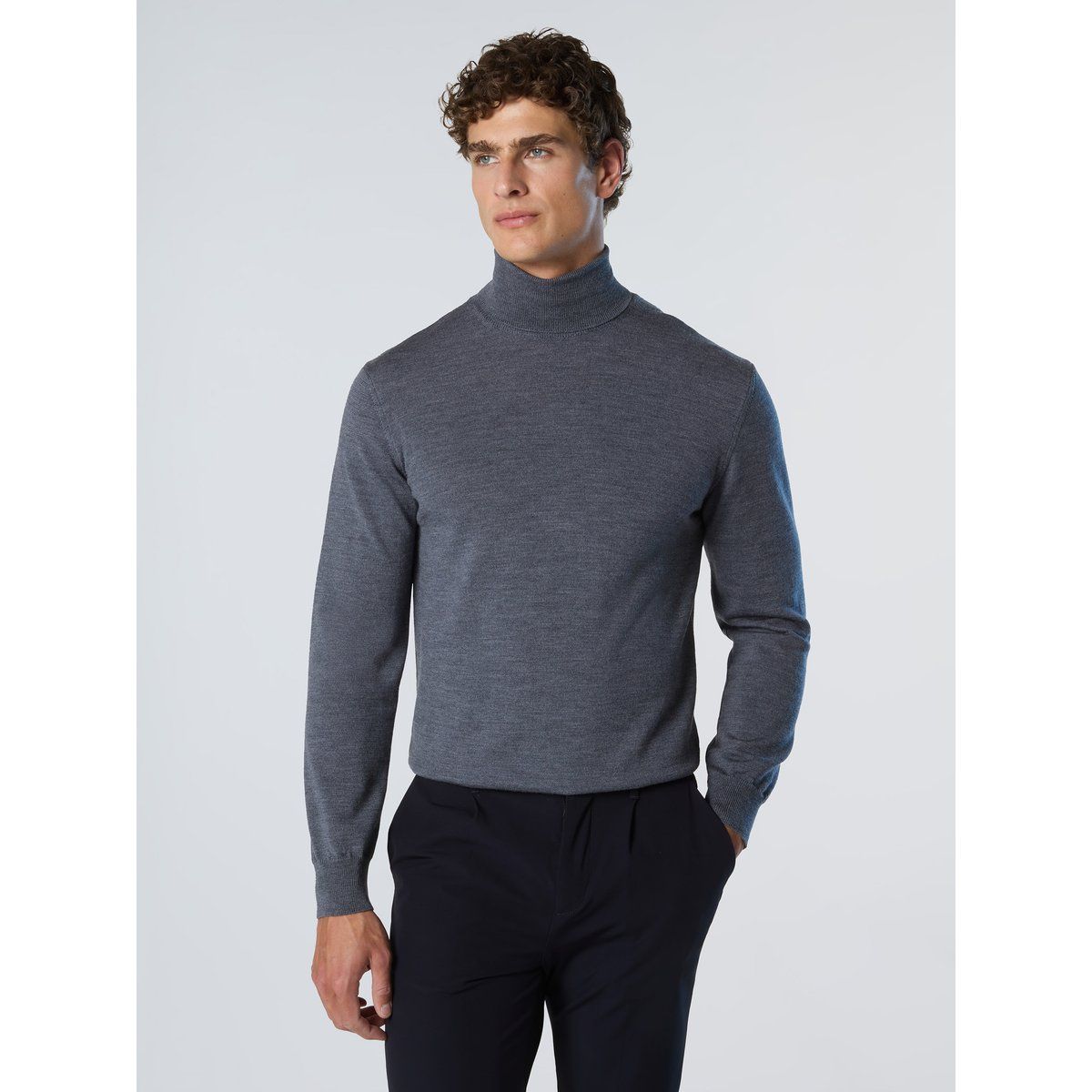 Klassischer Merinowoll-Rollkragenpullover