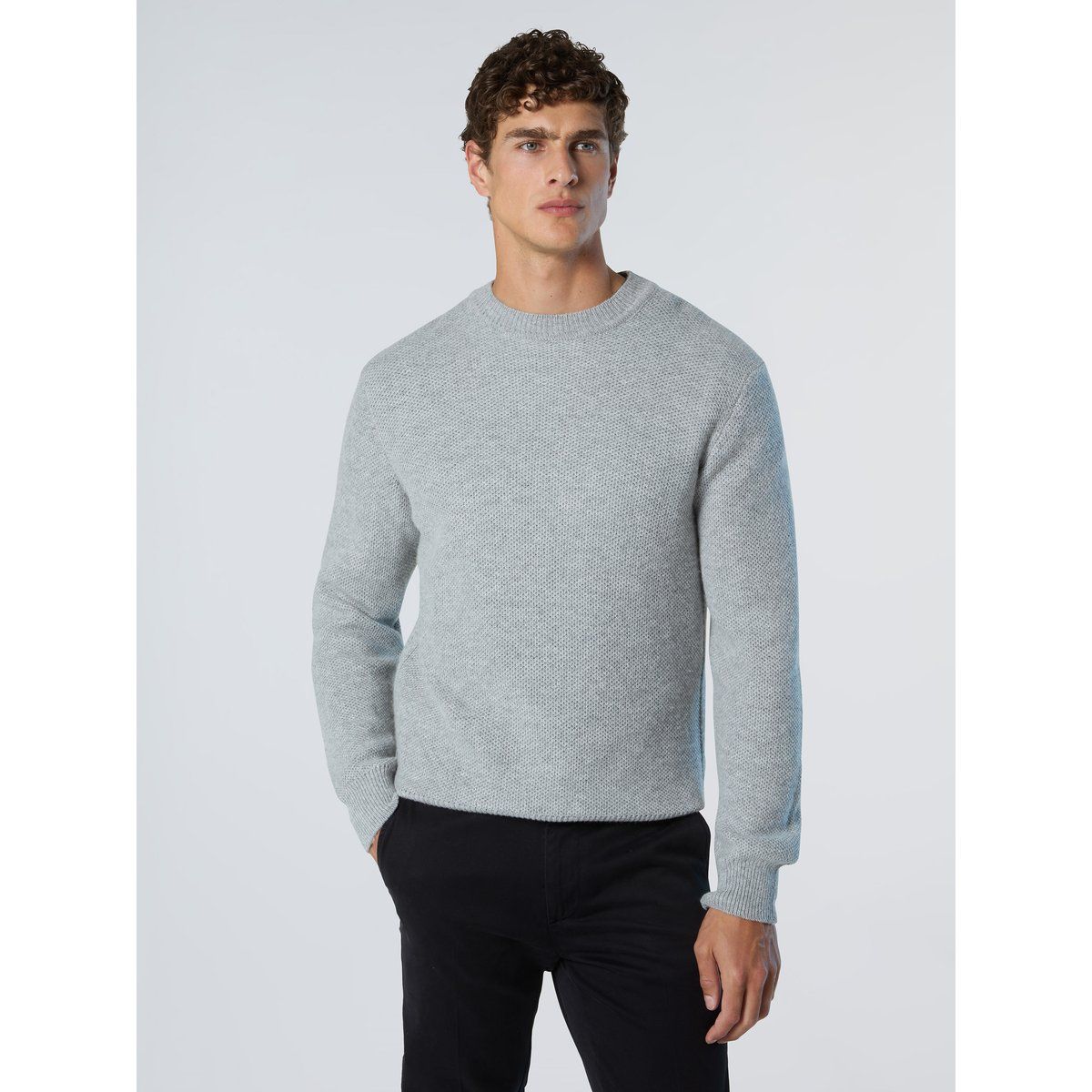 Pullover mit Rundhalsausschnitt und Strukturstrick