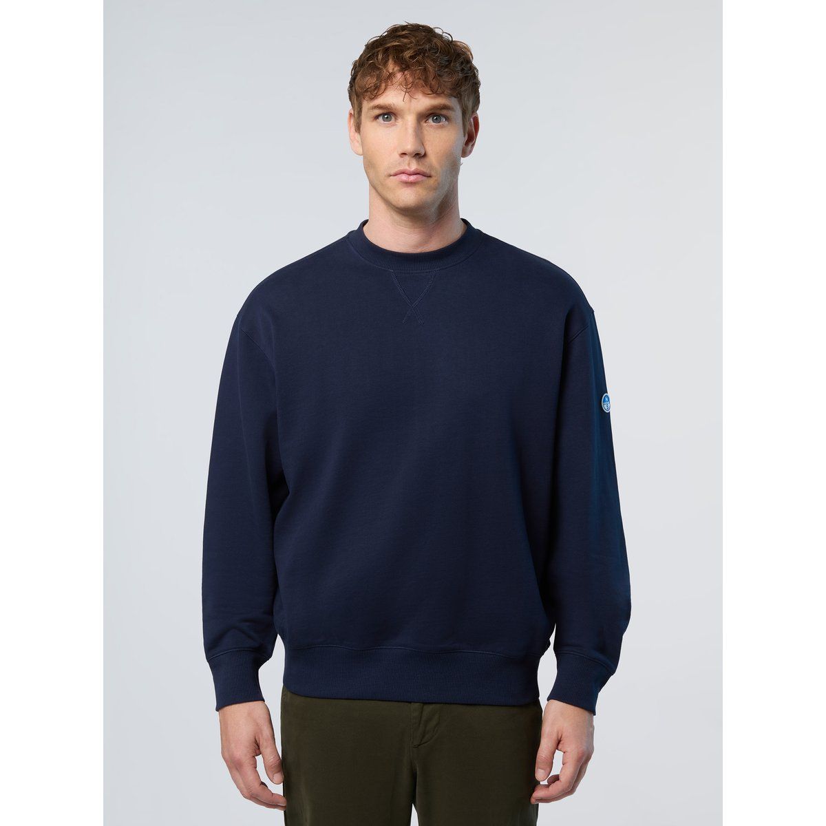 Klassisches Baumwoll-Sweatshirt mit Rundhalsausschnitt