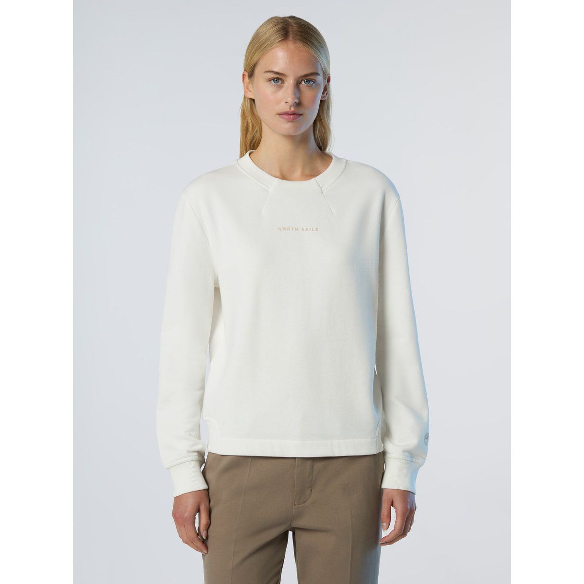 Klassisches Baumwoll-Sweatshirt mit Rundhalsausschnitt