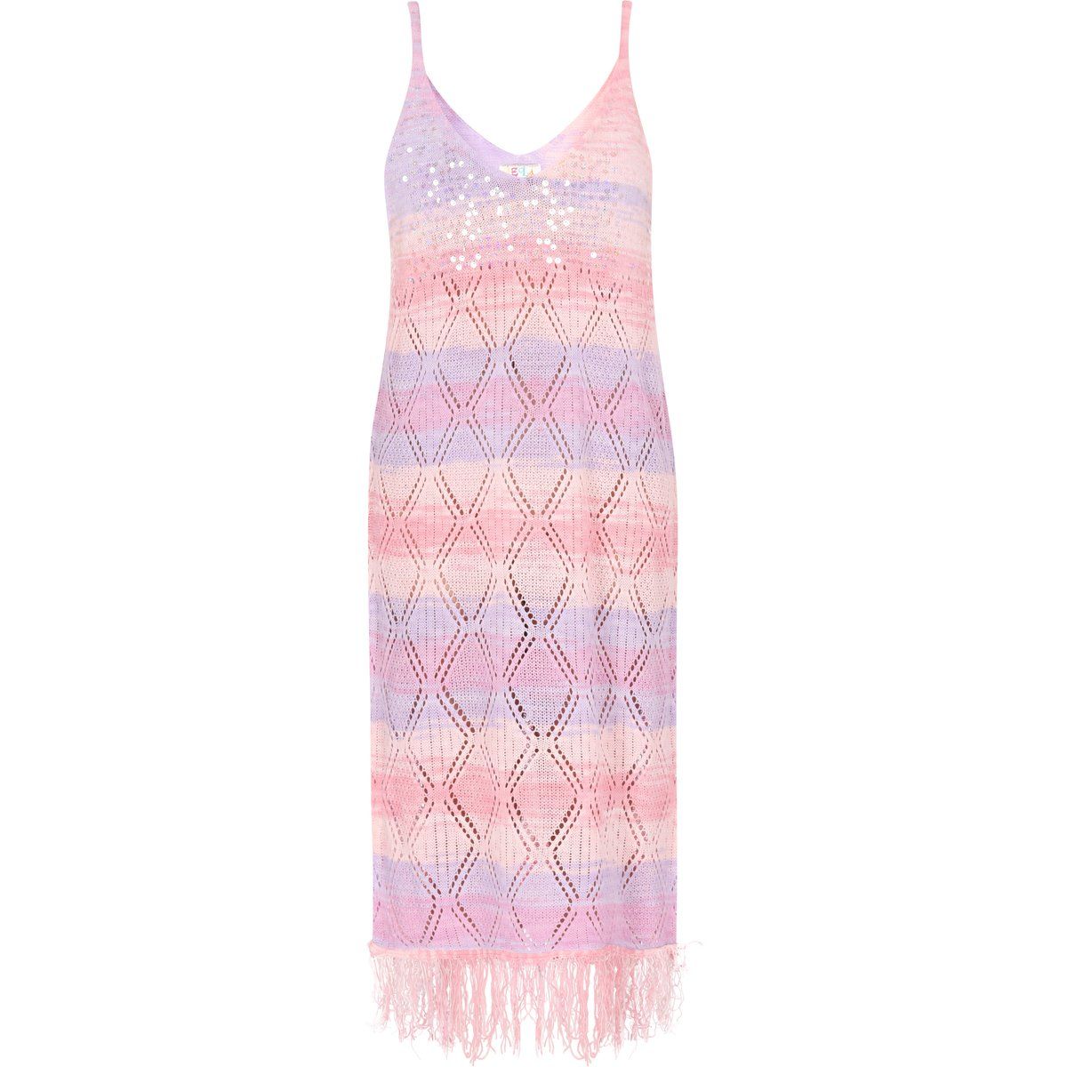 IZIA Kleid Frauen rosa mehrfarbig