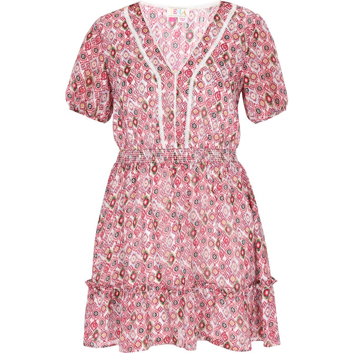 IZIA Kleid Frauen rosa mehrfarbig
