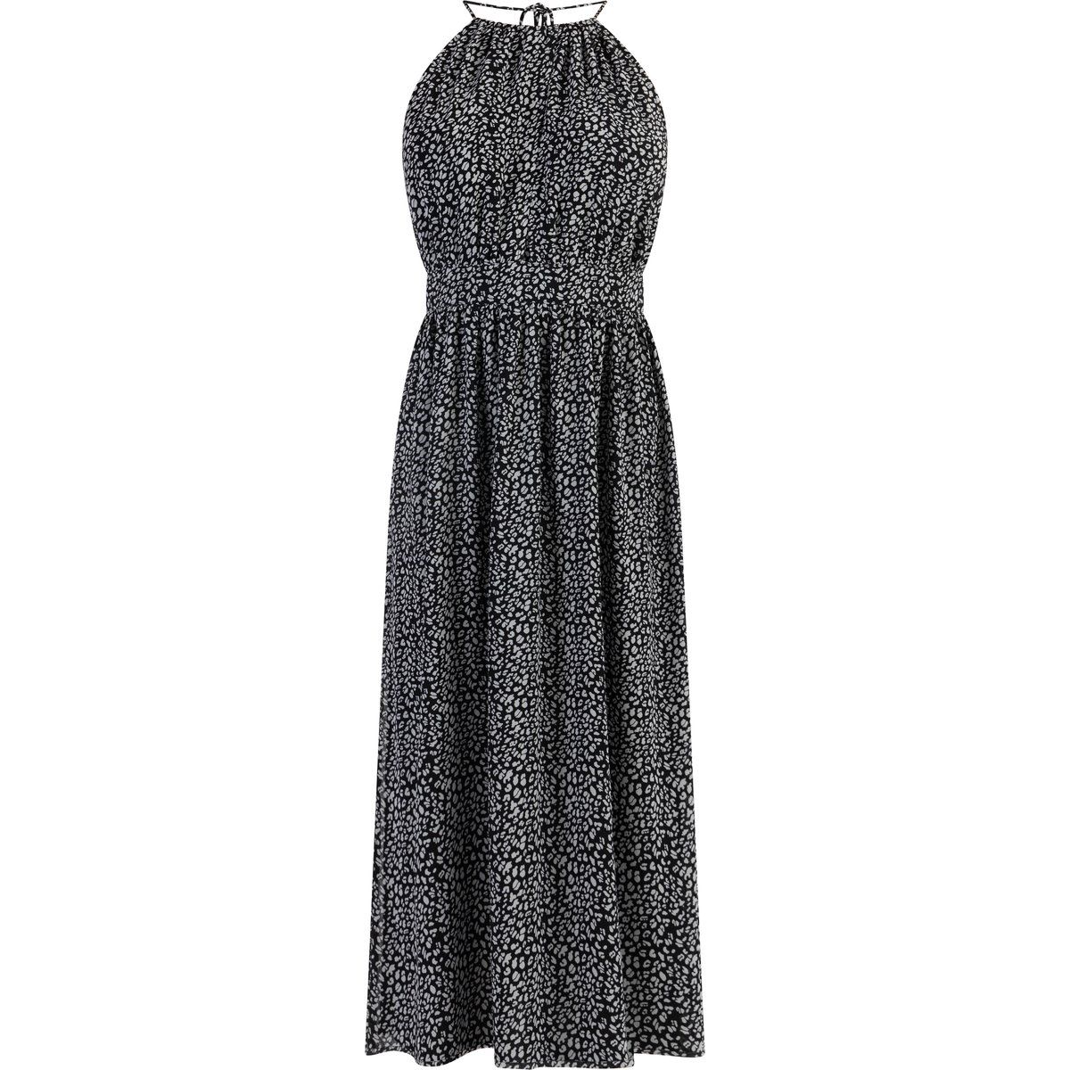 Chiffon Neckholder Midikleid